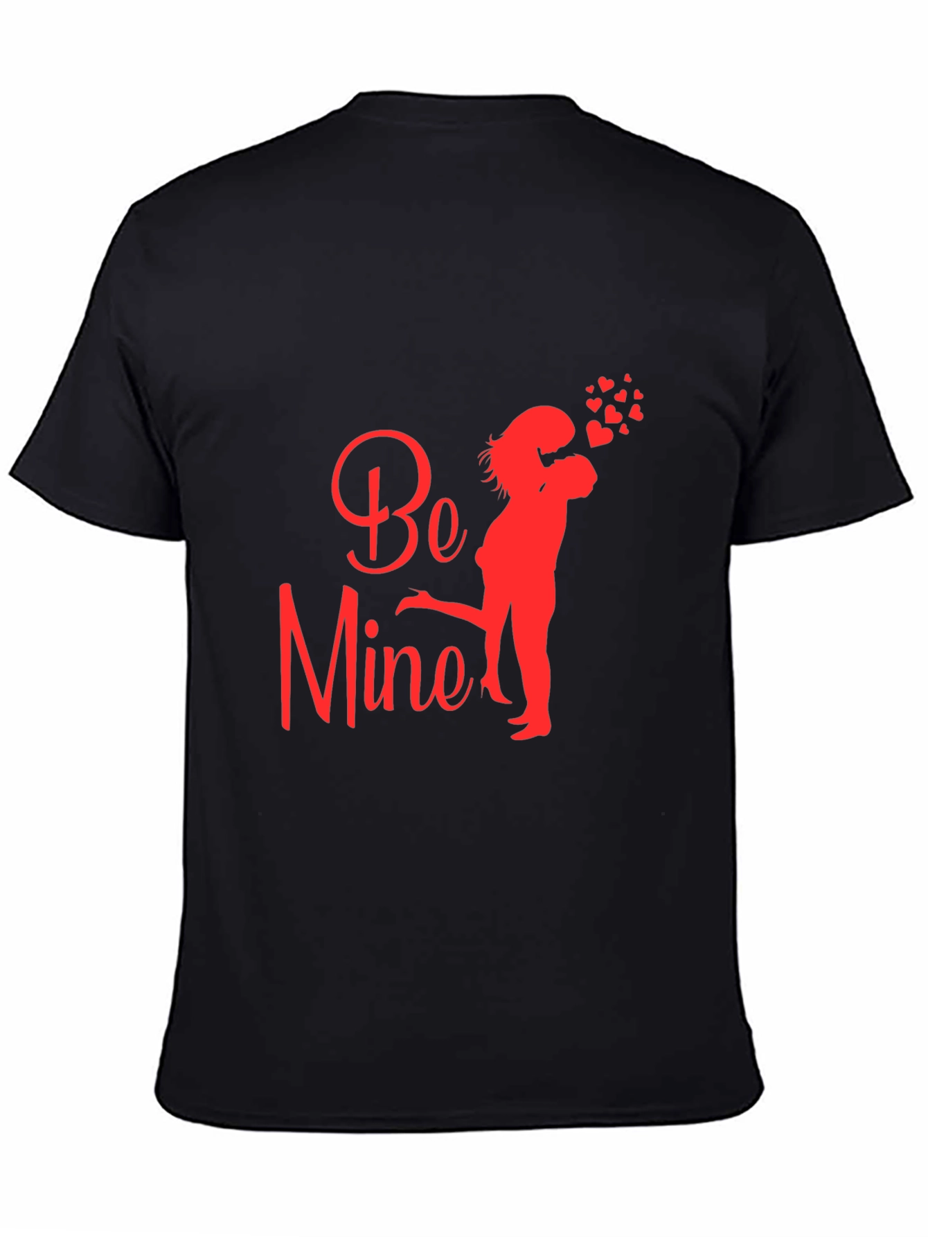 Be Mine Valentines Day Black T-Shirt