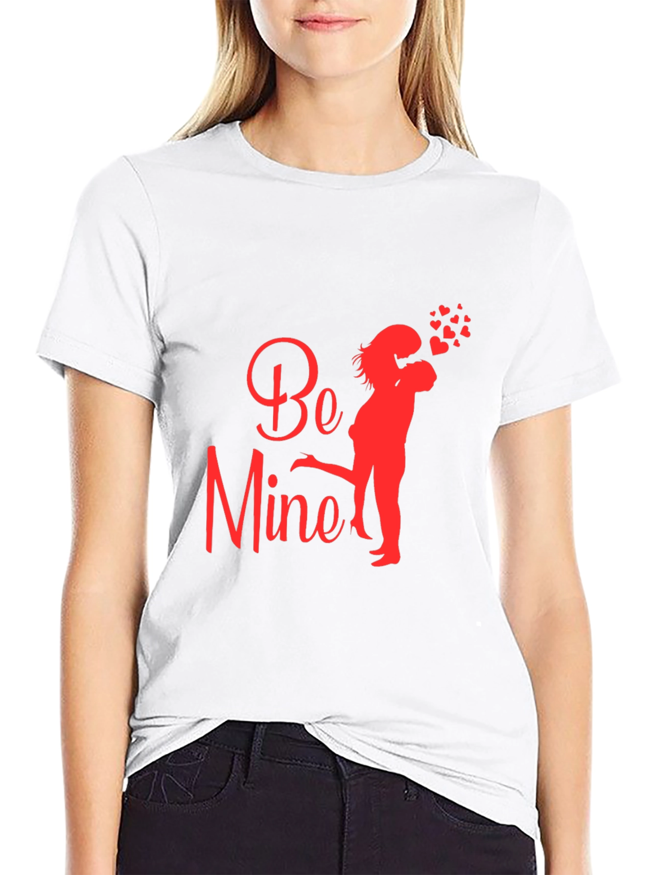 Be Mine Valentines Day Black T-Shirt