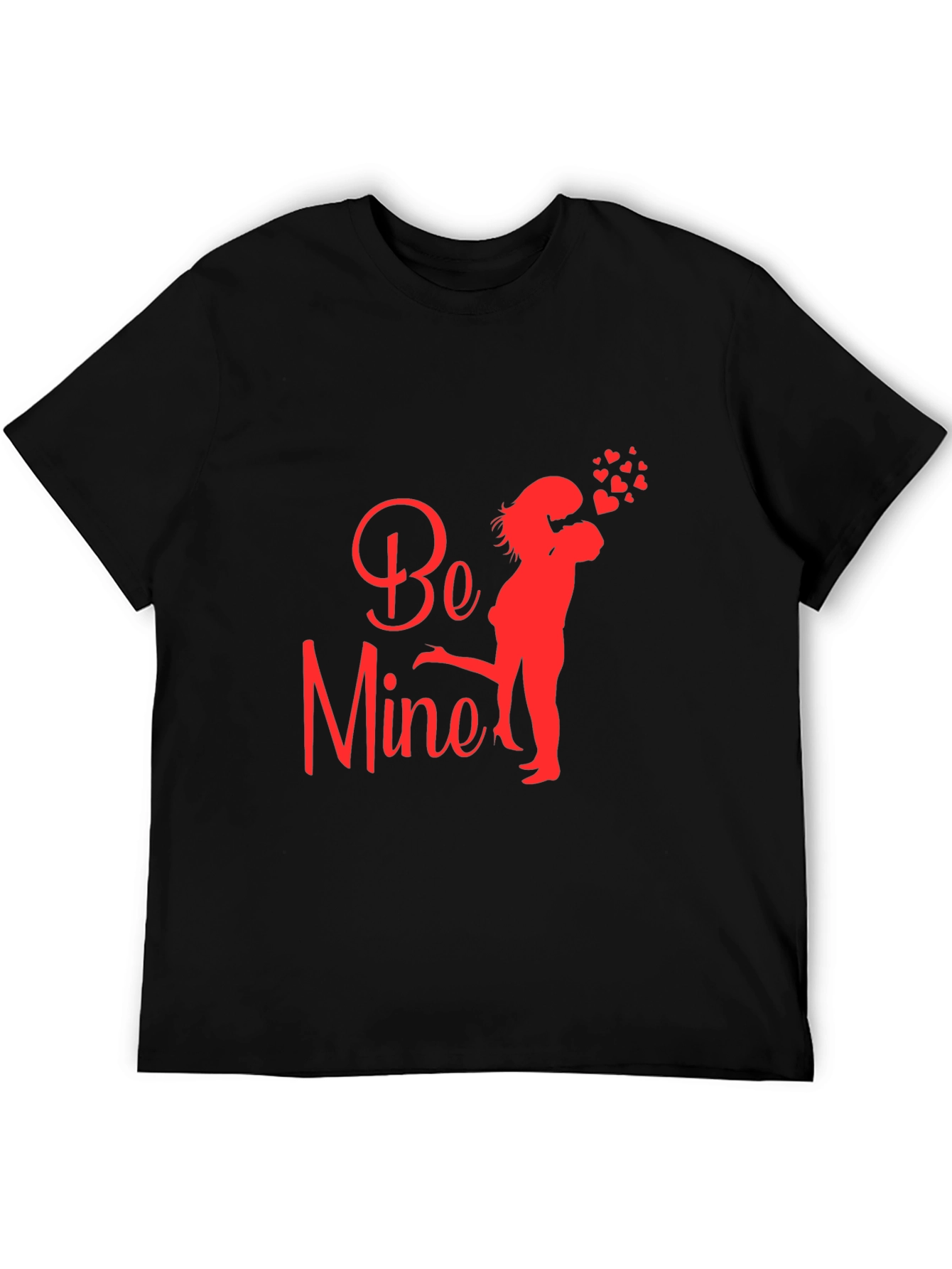 Be Mine Valentines Day Black T-Shirt