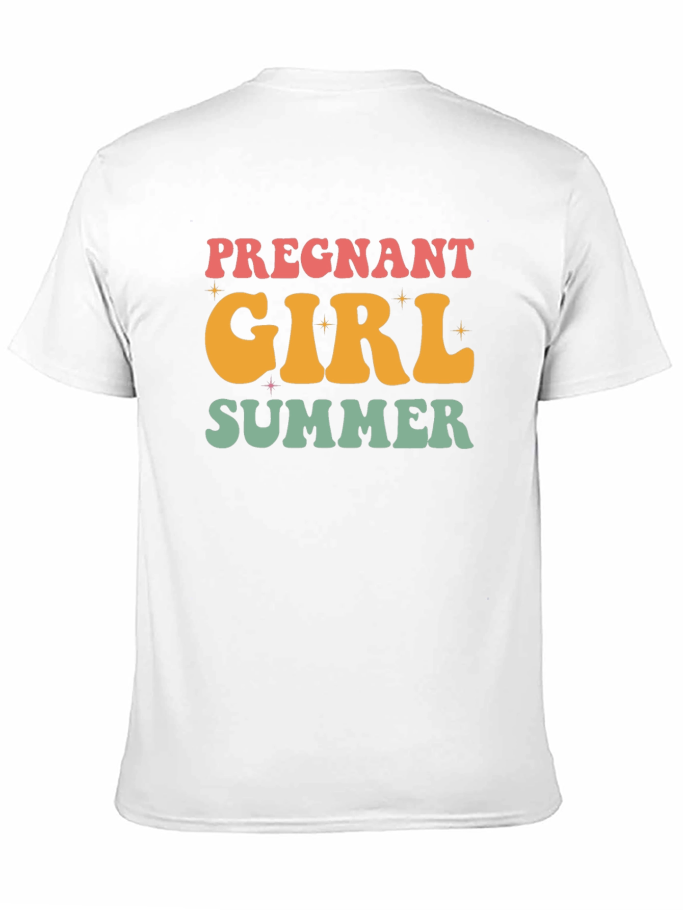 Pregnant Girl Summer Graphic Tee - Unisex Black T-Shirt
