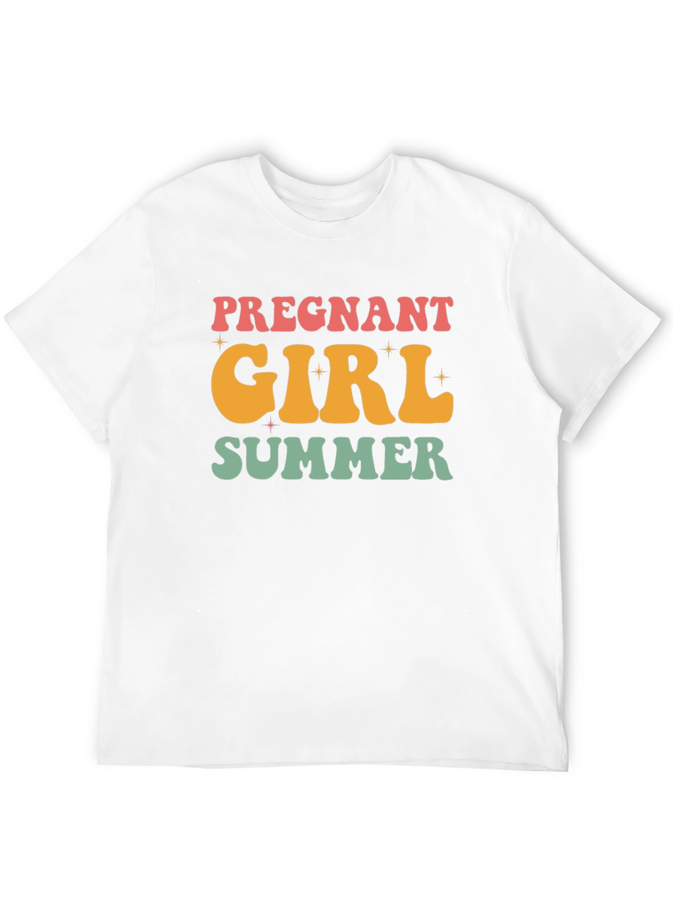 Pregnant Girl Summer Graphic Tee - Unisex Black T-Shirt