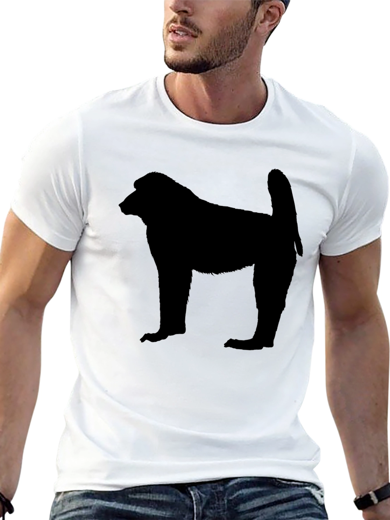 Baboon Silhouette Black T-Shirt