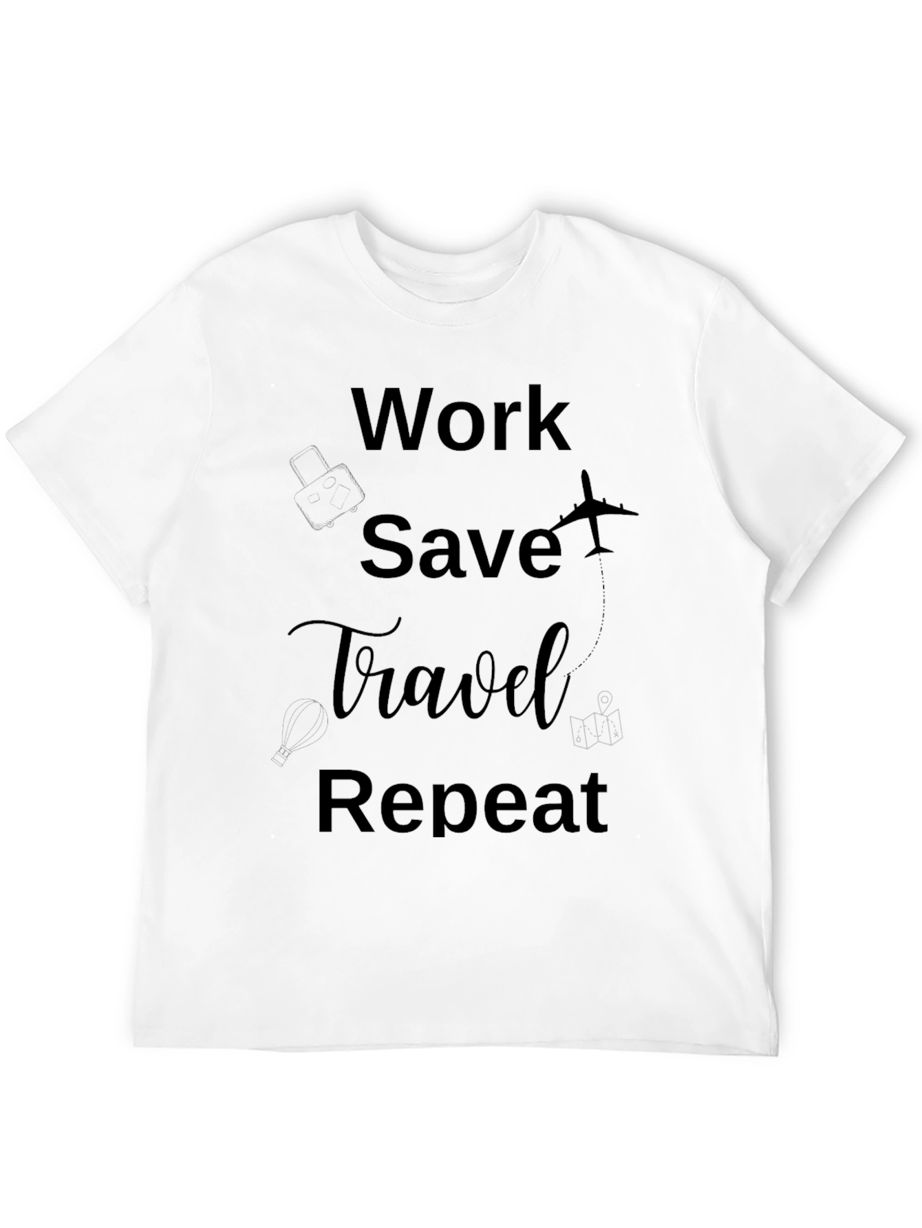 Work Save Travel Repeat Graphic Tee