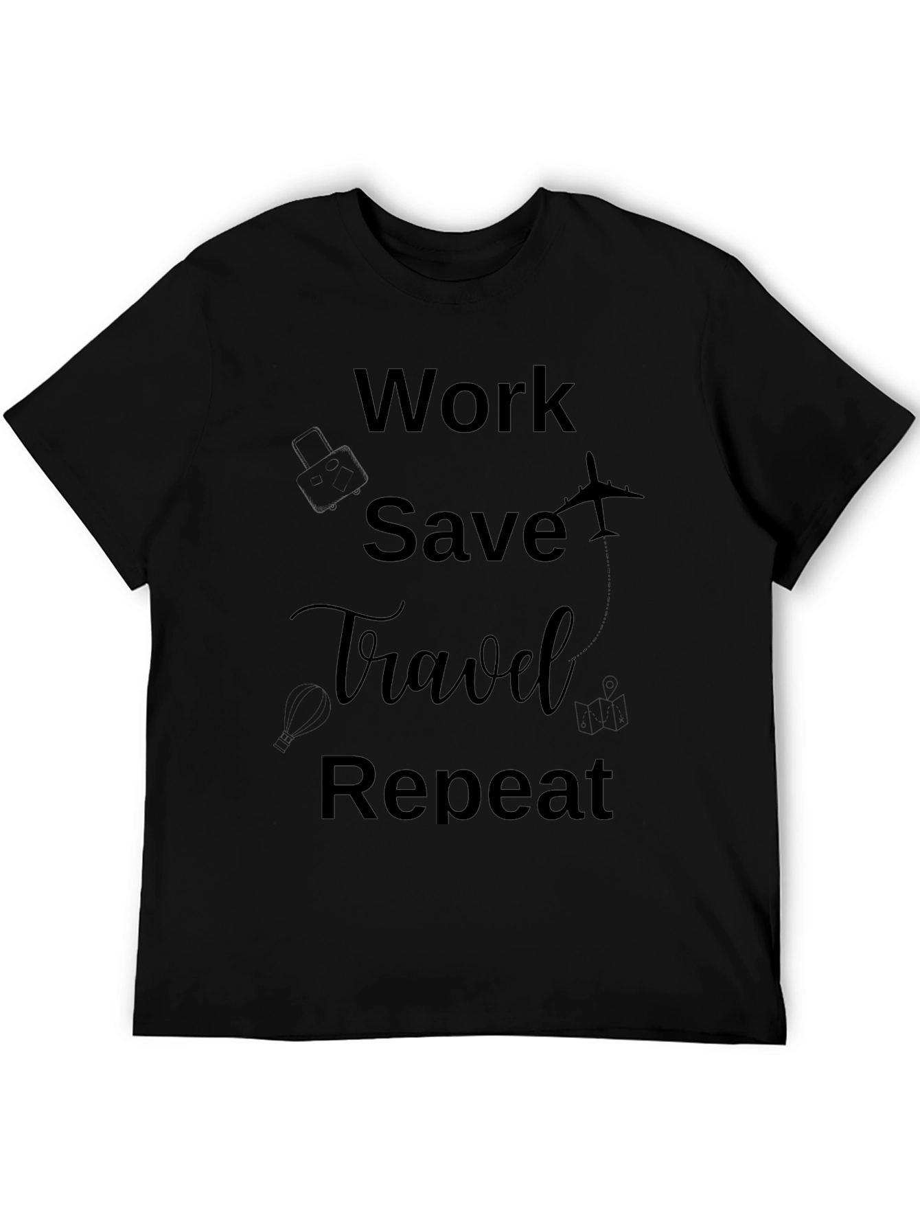 Work Save Travel Repeat Graphic Tee