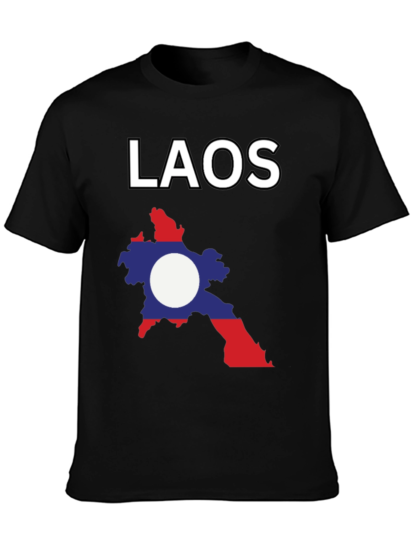 Laos Flag Graphic T-Shirt