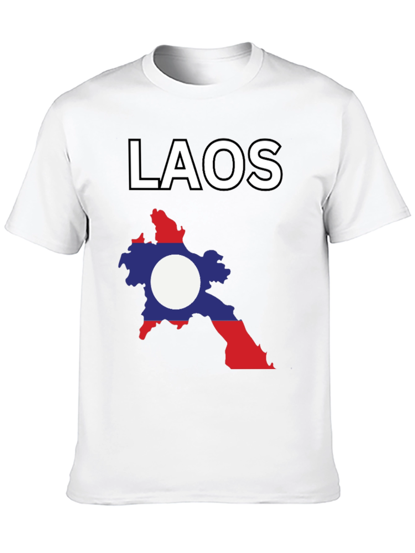 Laos Flag Graphic T-Shirt