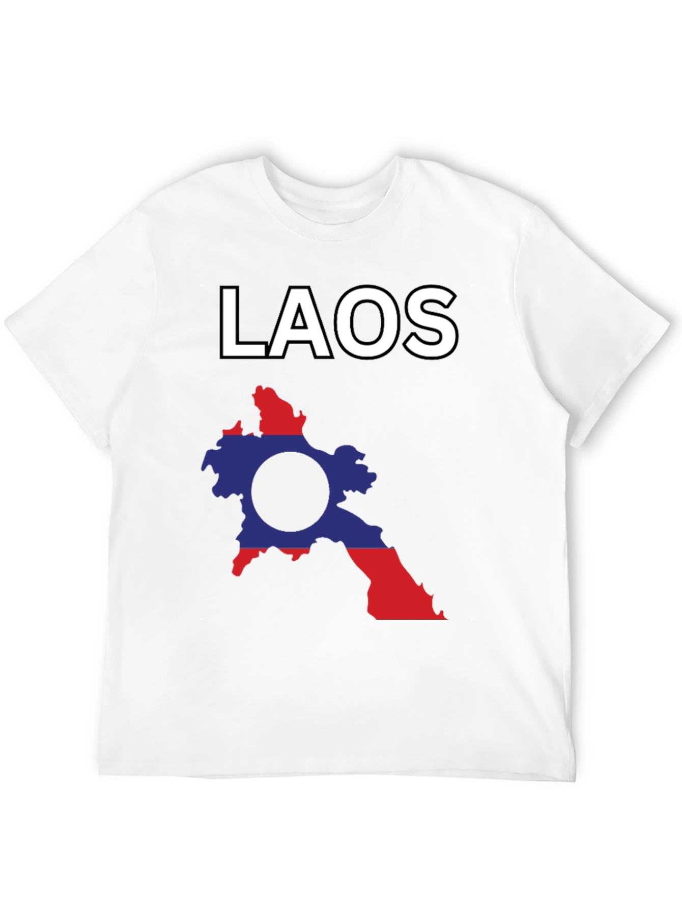 Laos Flag Graphic T-Shirt
