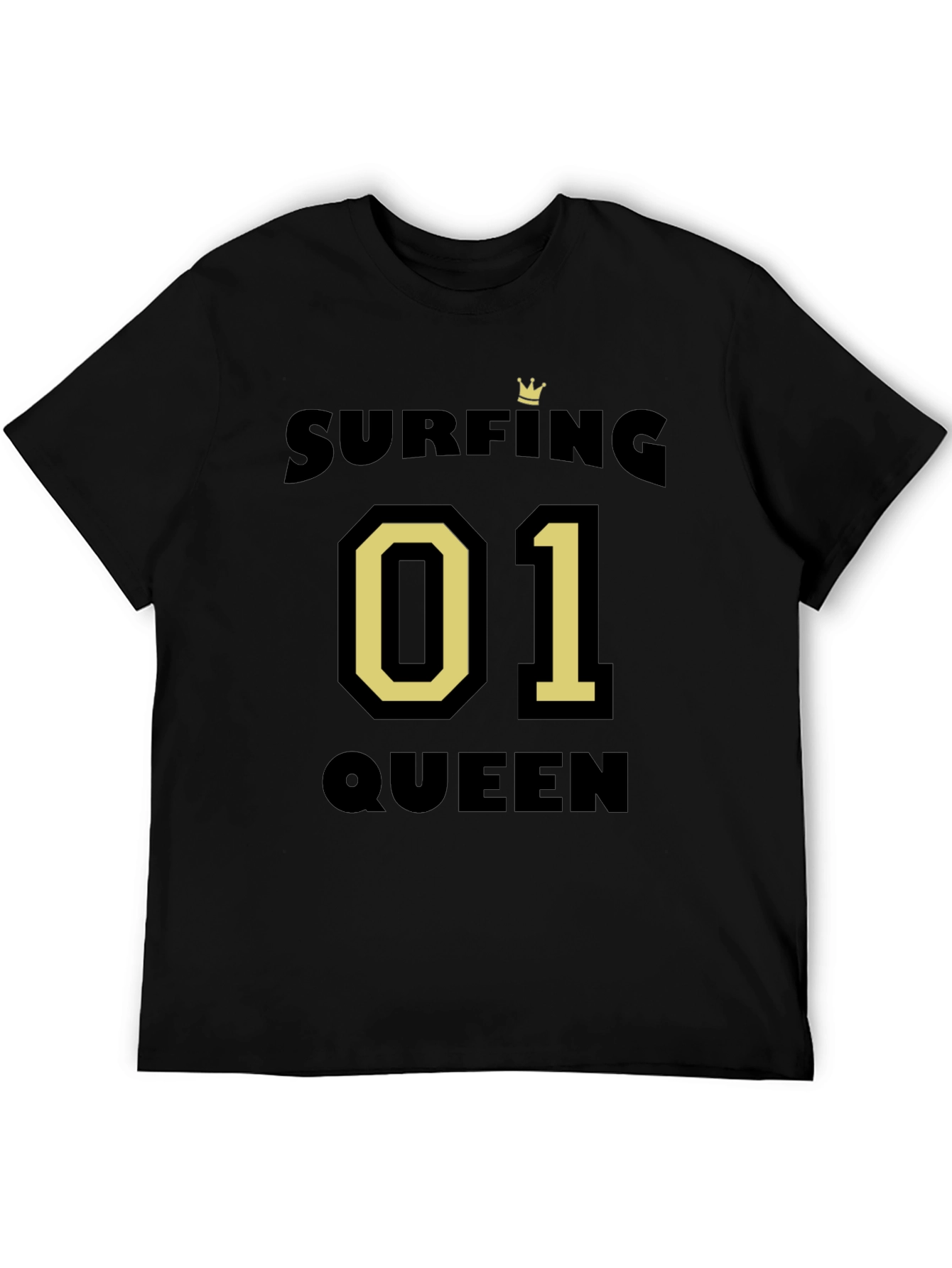 Surfing Queen 01 T-Shirt - Black