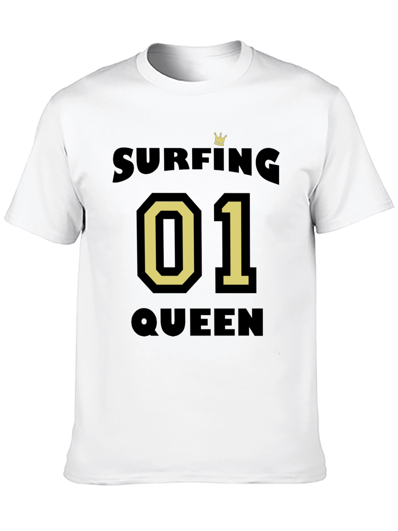 Surfing Queen 01 T-Shirt - Black