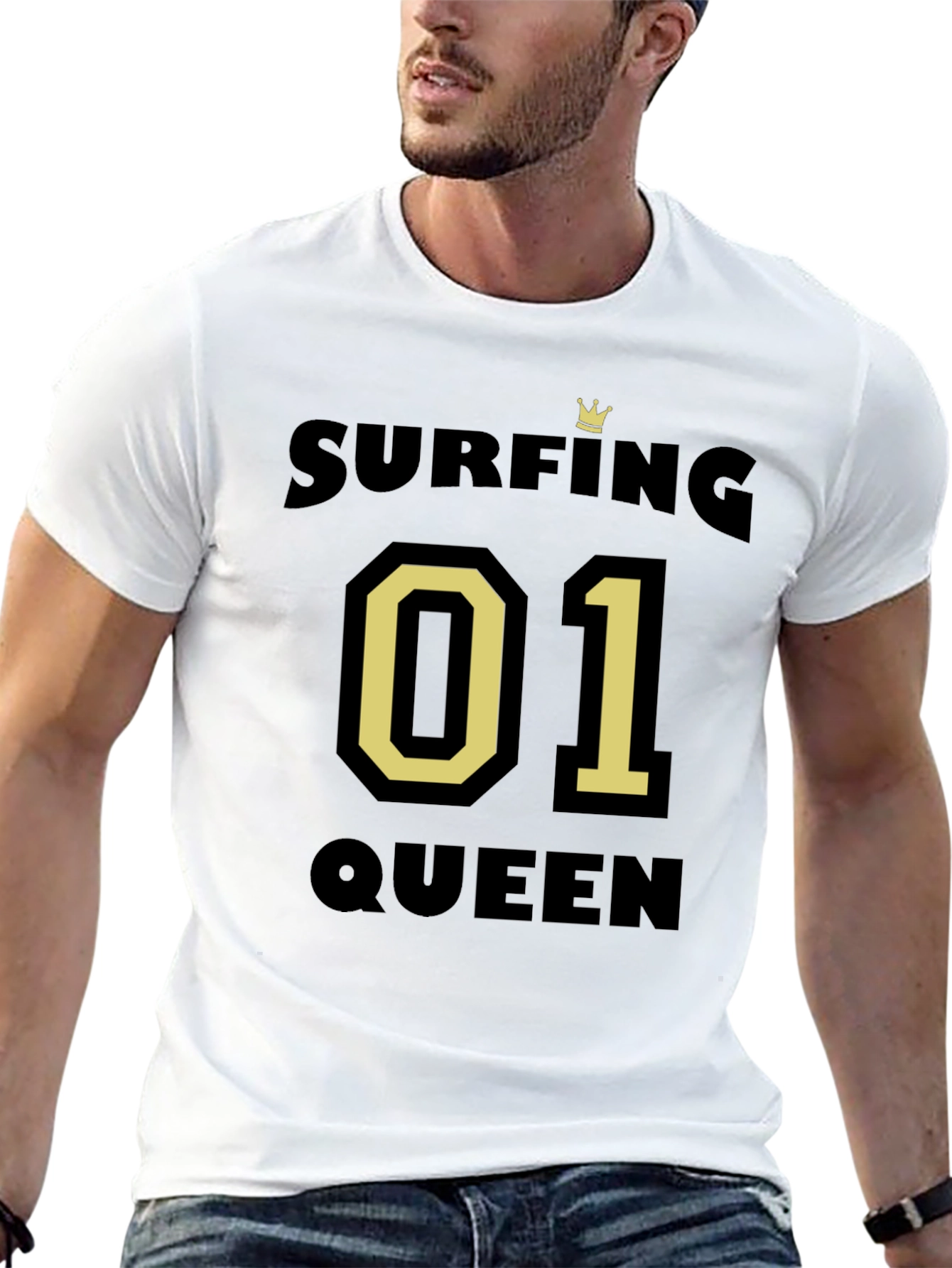 Surfing Queen 01 T-Shirt - Black