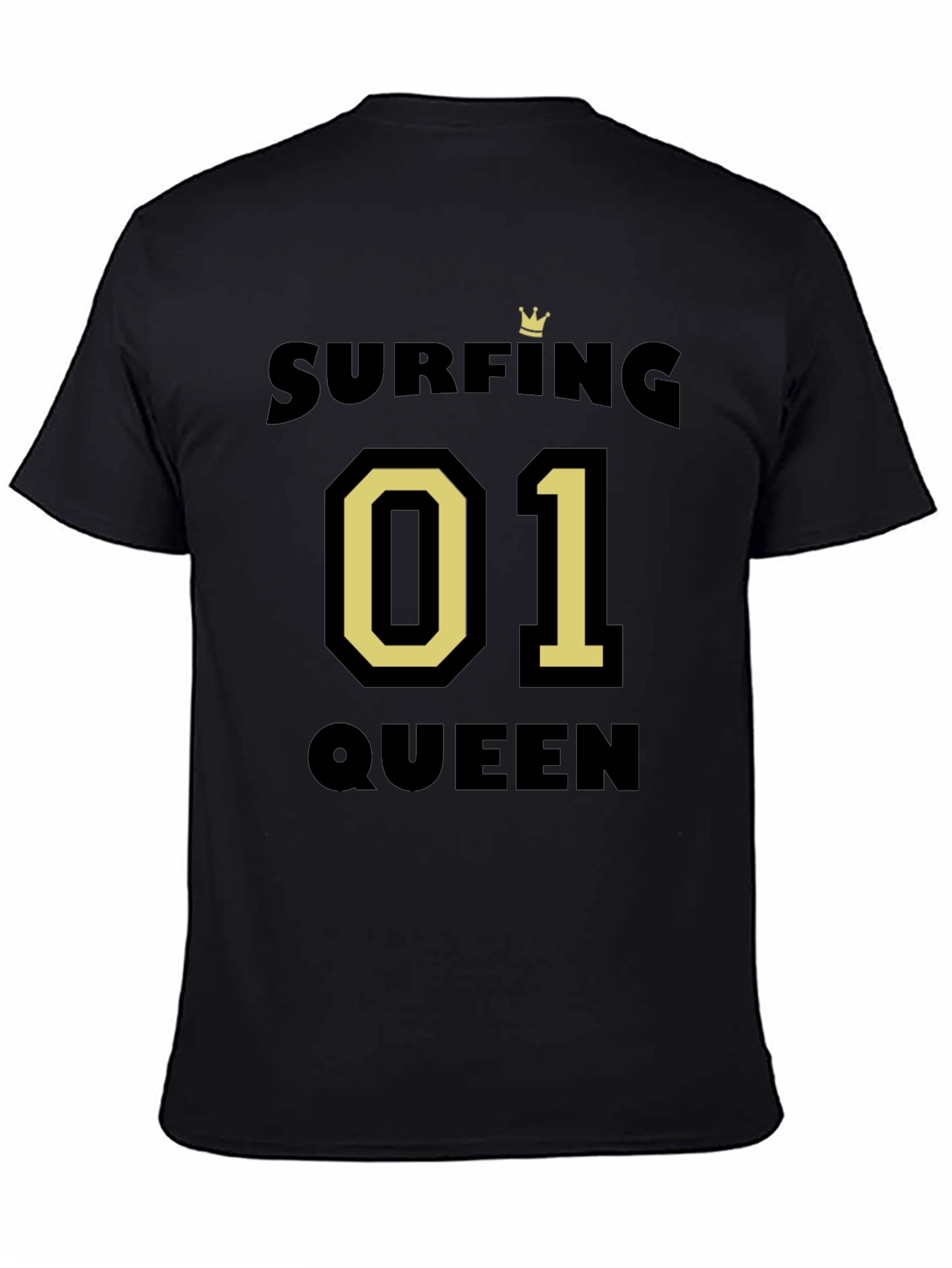 Surfing Queen 01 T-Shirt - Black