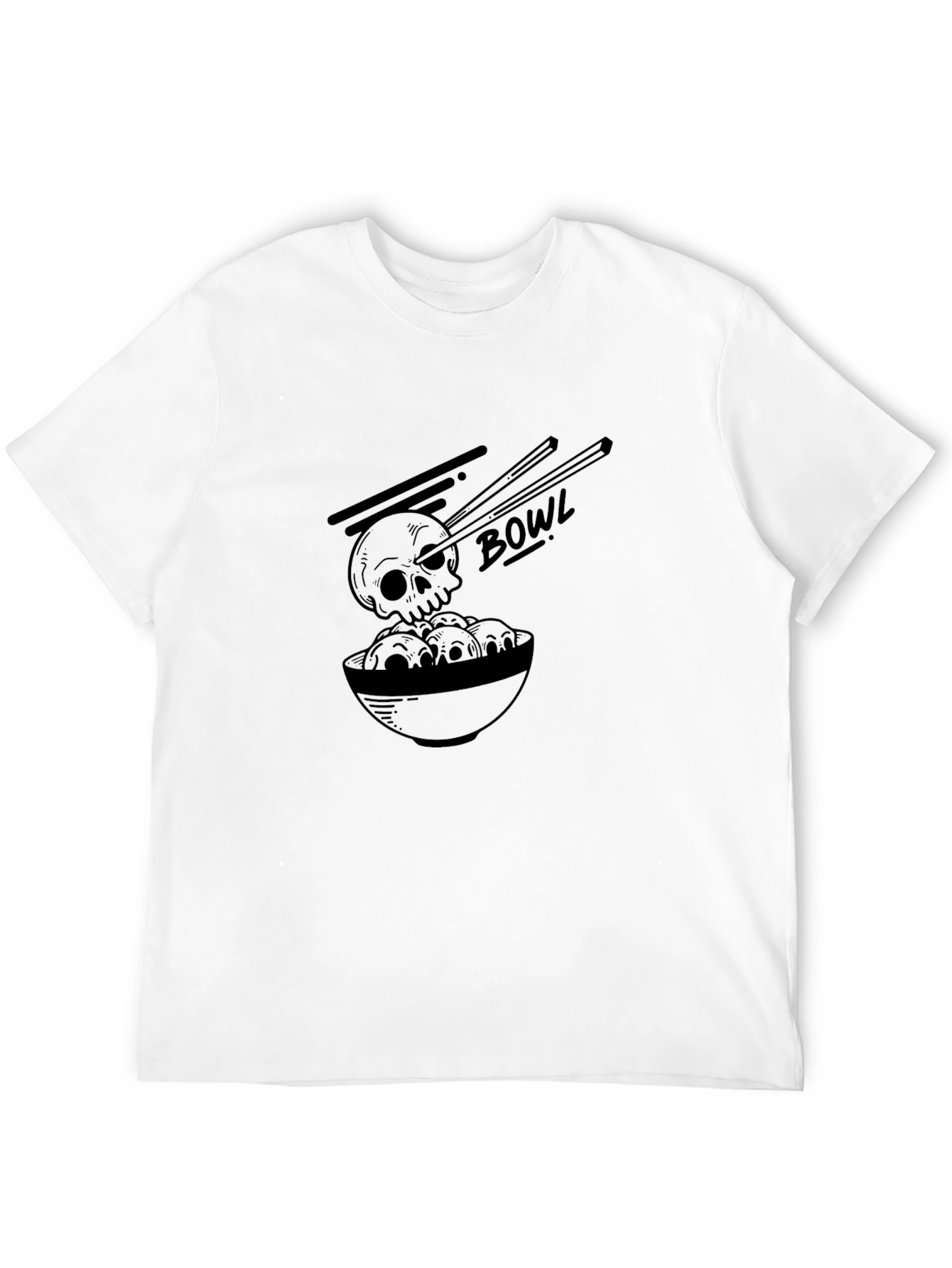 Skull Ramen Bowl Black T-Shirt