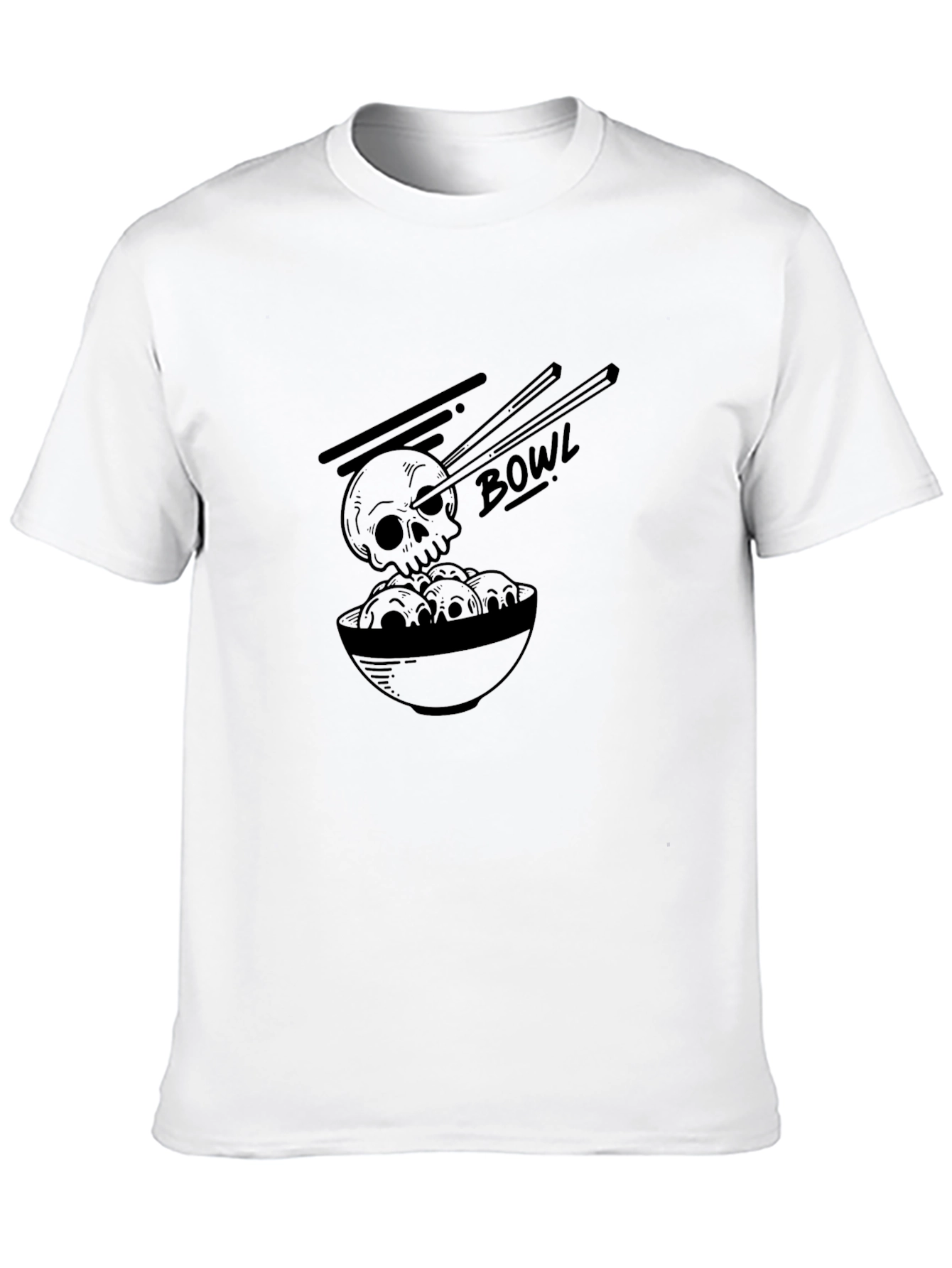 Skull Ramen Bowl Black T-Shirt