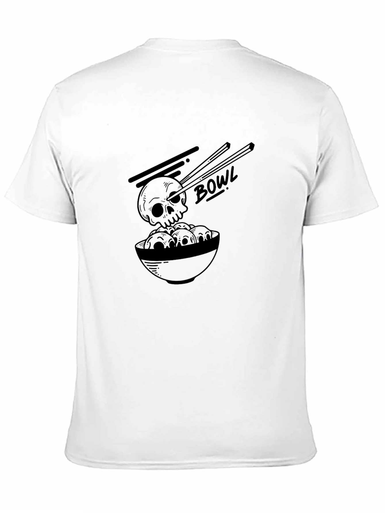 Skull Ramen Bowl Black T-Shirt