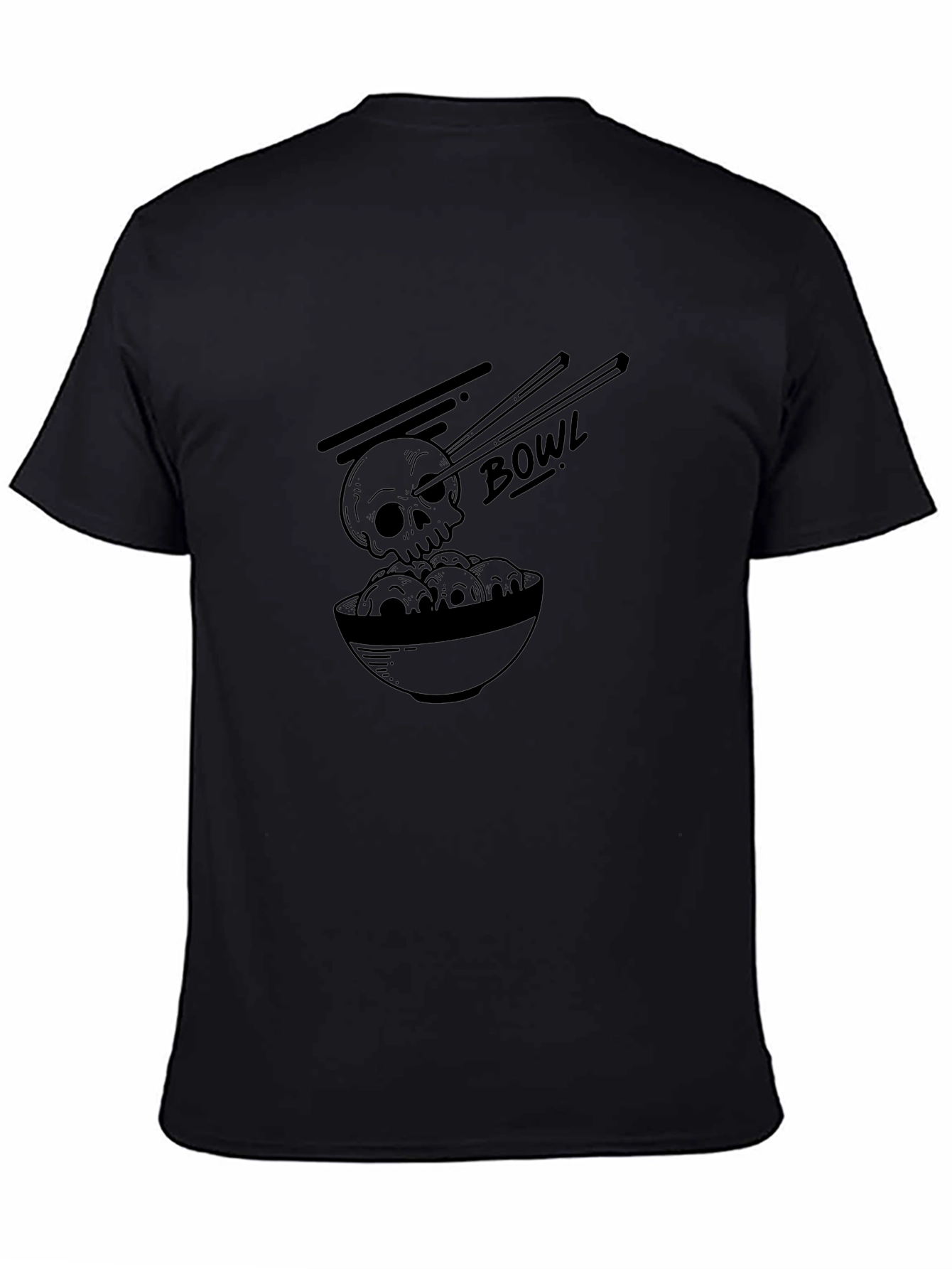Skull Ramen Bowl Black T-Shirt