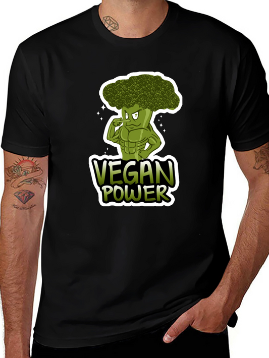 Vegan Power T-Shirt - Broccoli Muscle Design