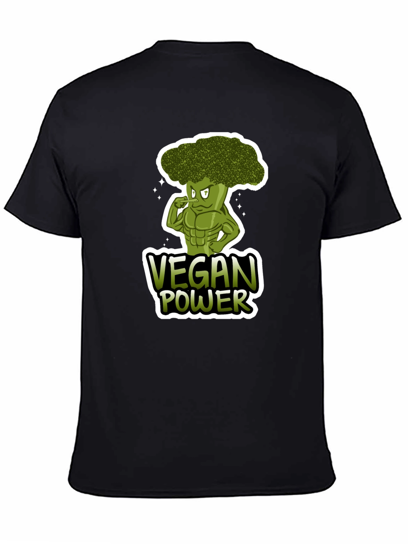 Vegan Power T-Shirt - Broccoli Muscle Design