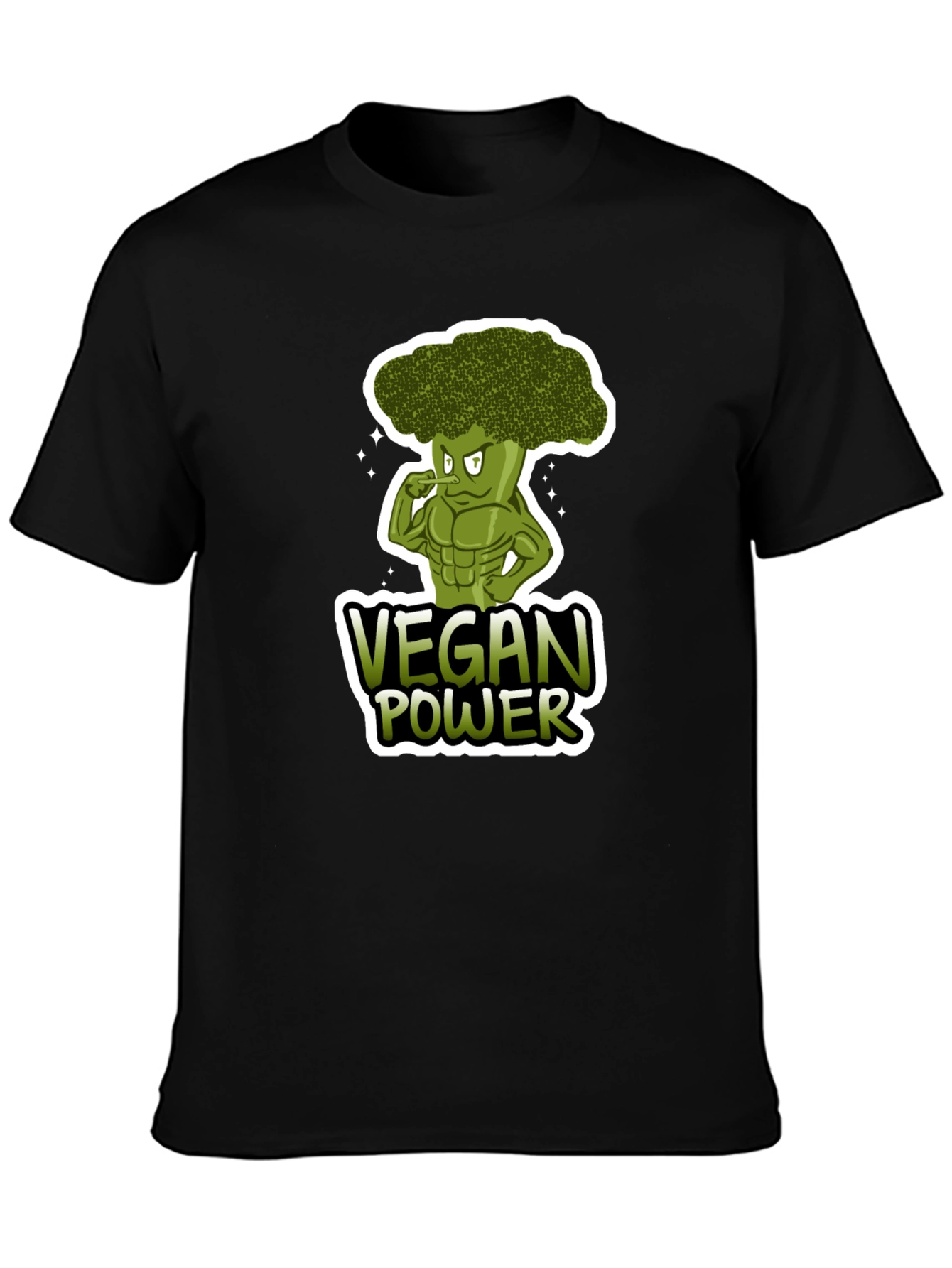 Vegan Power T-Shirt - Broccoli Muscle Design