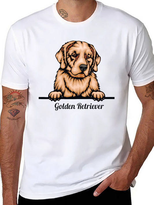 Golden Retriever Graphic Tee - Cute Dog T-Shirt