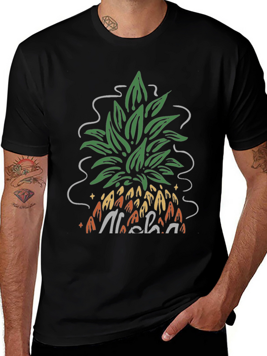 Aloha Pineapple Graphic Tee - Casual Comfort