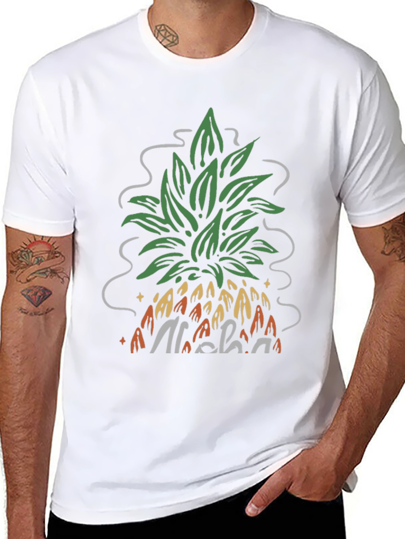 Aloha Pineapple Graphic Tee - Casual Comfort