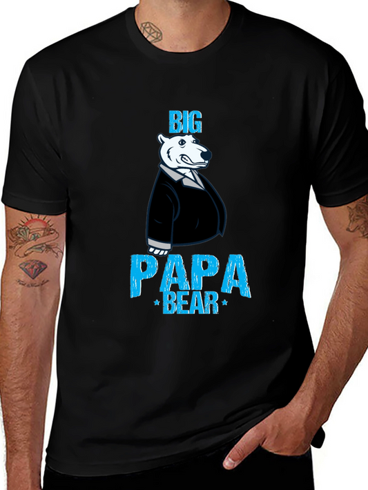 Big Papa Bear Graphic Tee - Mens Black T-Shirt