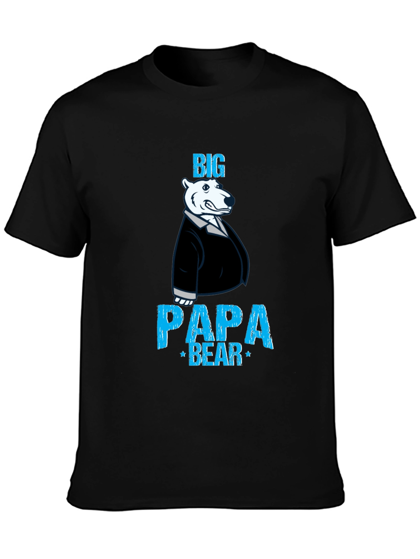 Big Papa Bear Graphic Tee - Mens Black T-Shirt