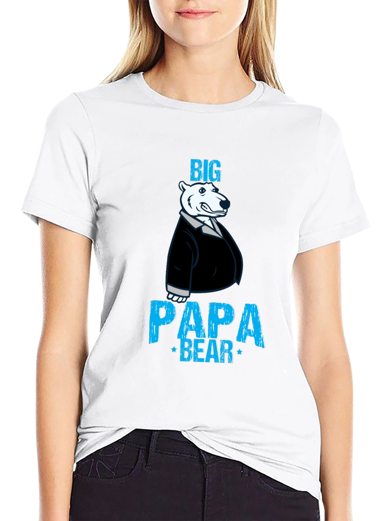 Big Papa Bear Graphic Tee - Mens Black T-Shirt