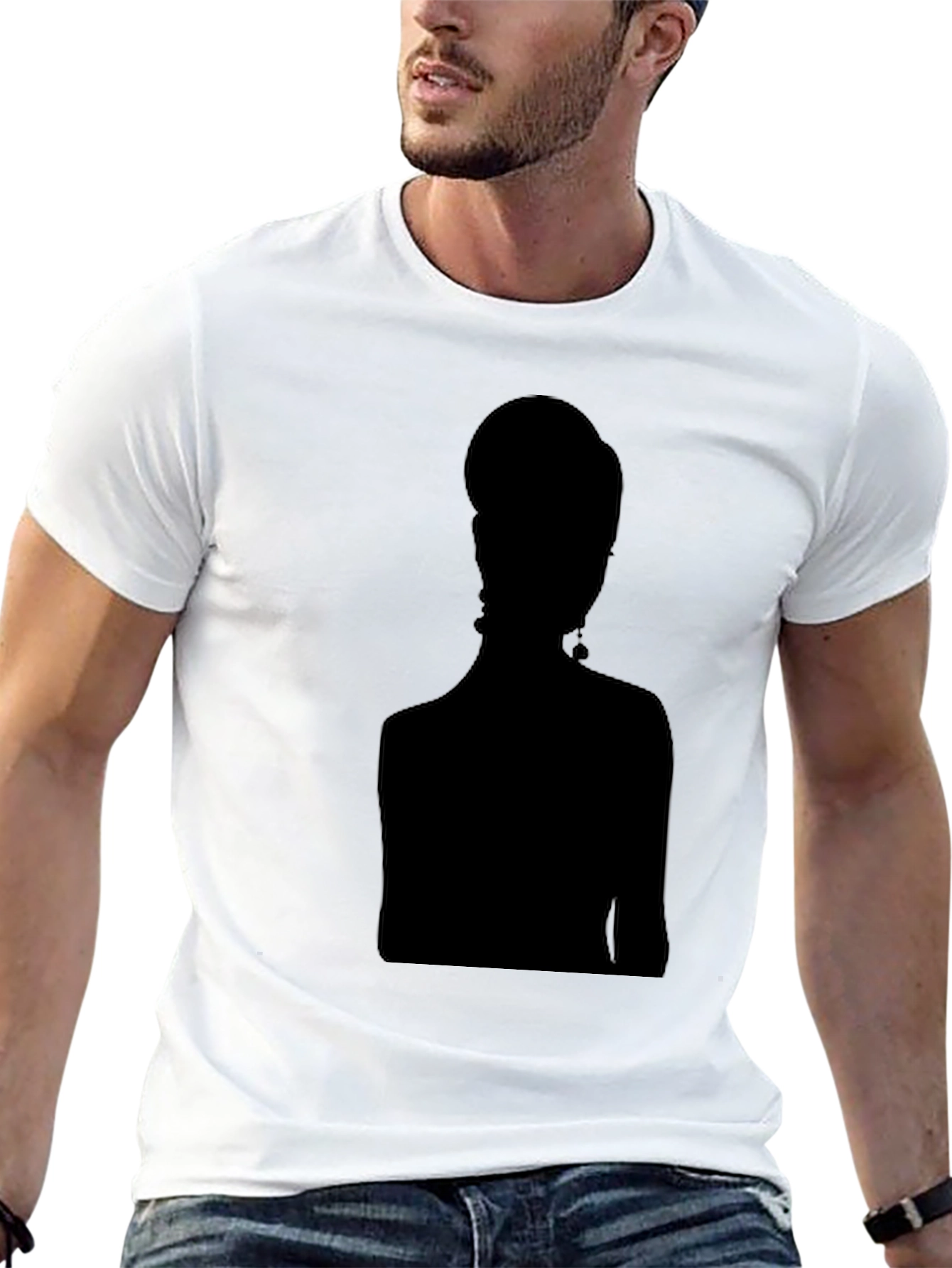 Silhouette Graphic Tee - Stylish Black T-Shirt