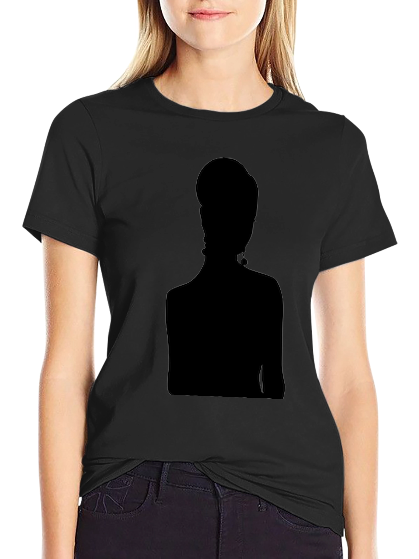 Silhouette Graphic Tee - Stylish Black T-Shirt