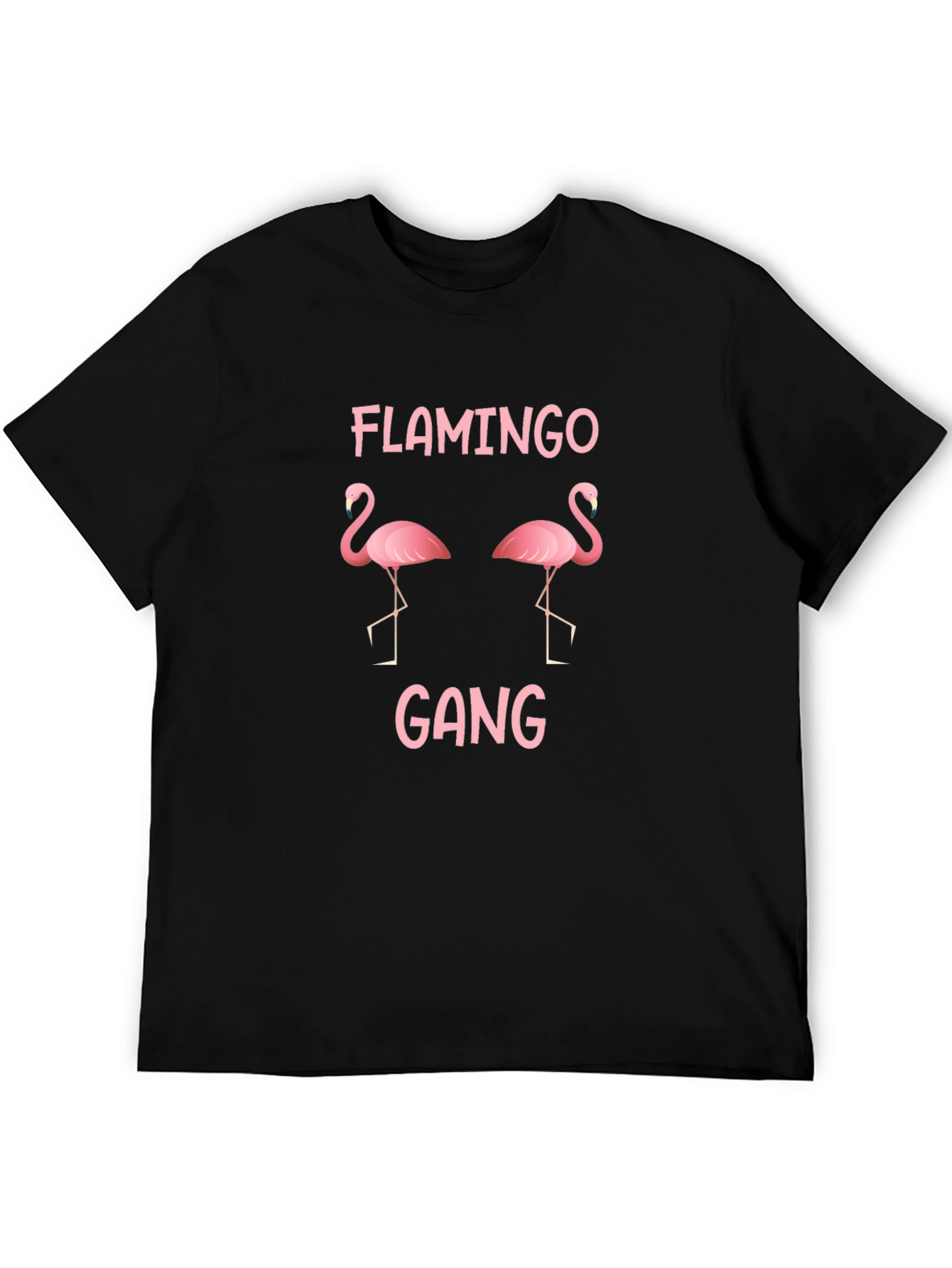 Flamingo Gang Black Graphic Tee Shirt