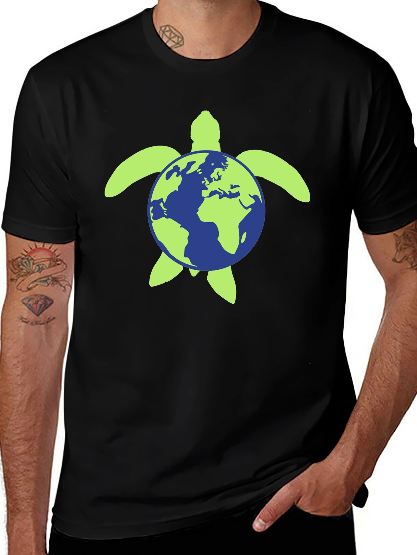 Earth Turtle Graphic Tee - Save the Planet!