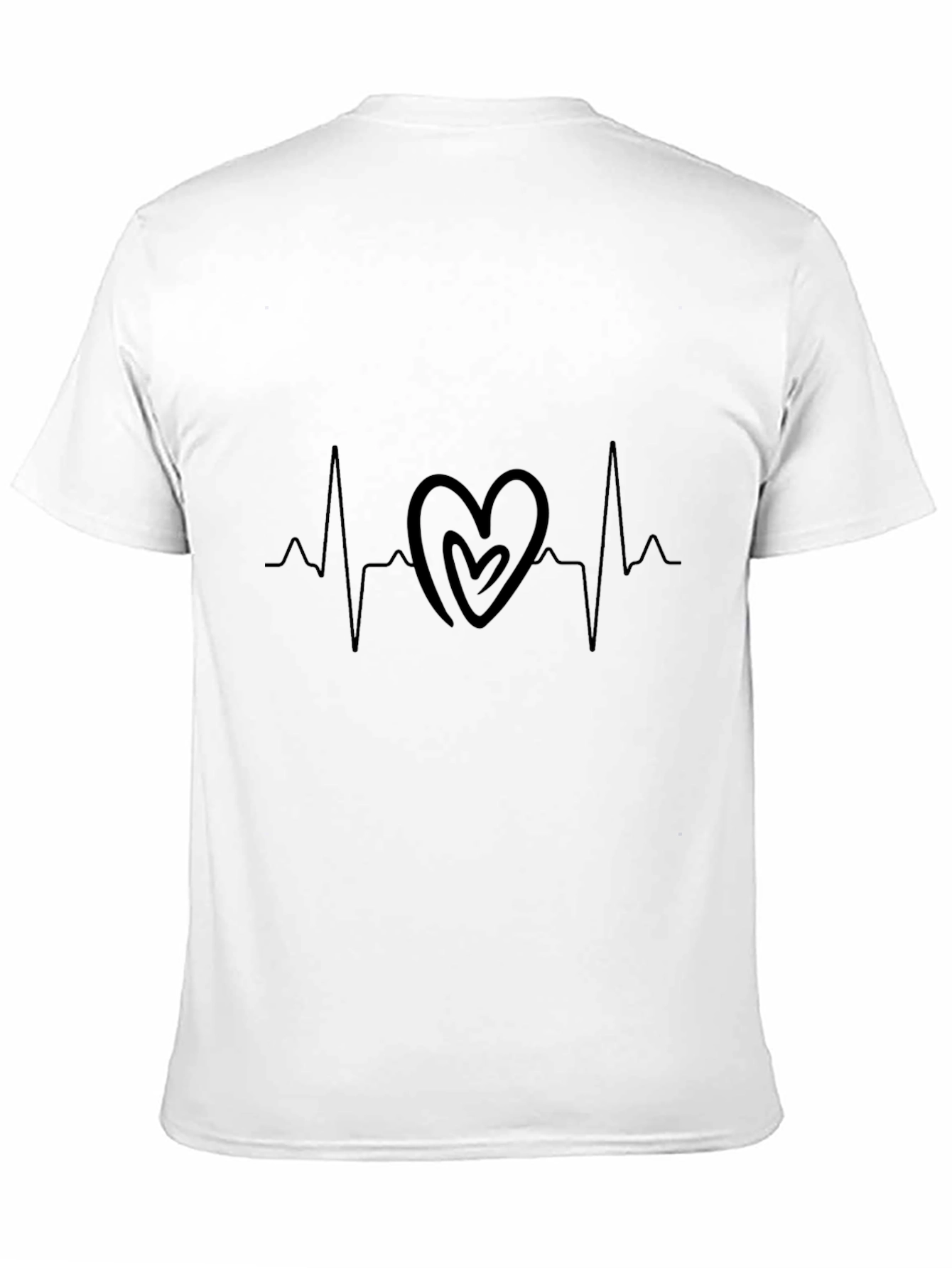 Heartbeat Heart Graphic Tee - Stylish Mens T-Shirt