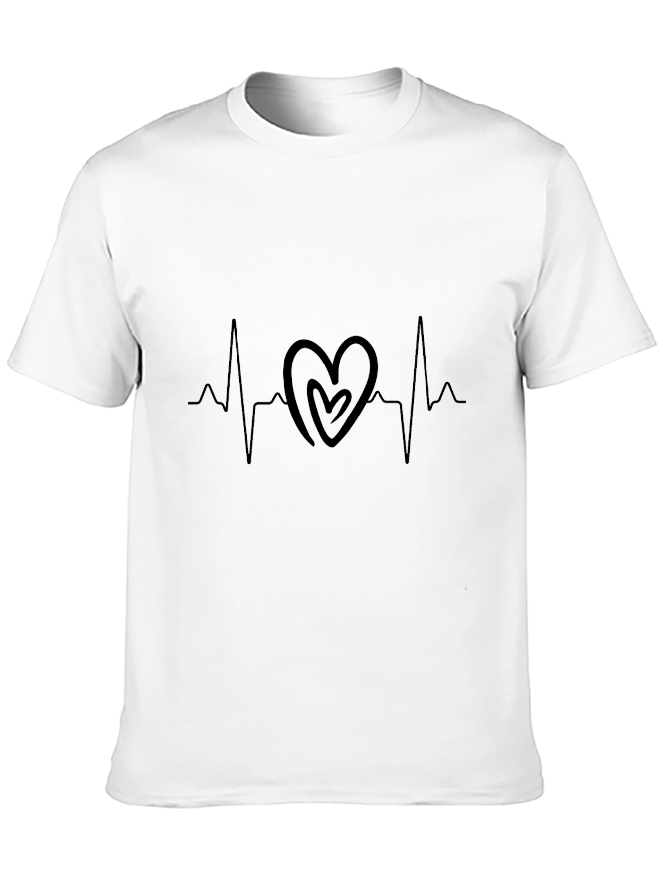Heartbeat Heart Graphic Tee - Stylish Mens T-Shirt
