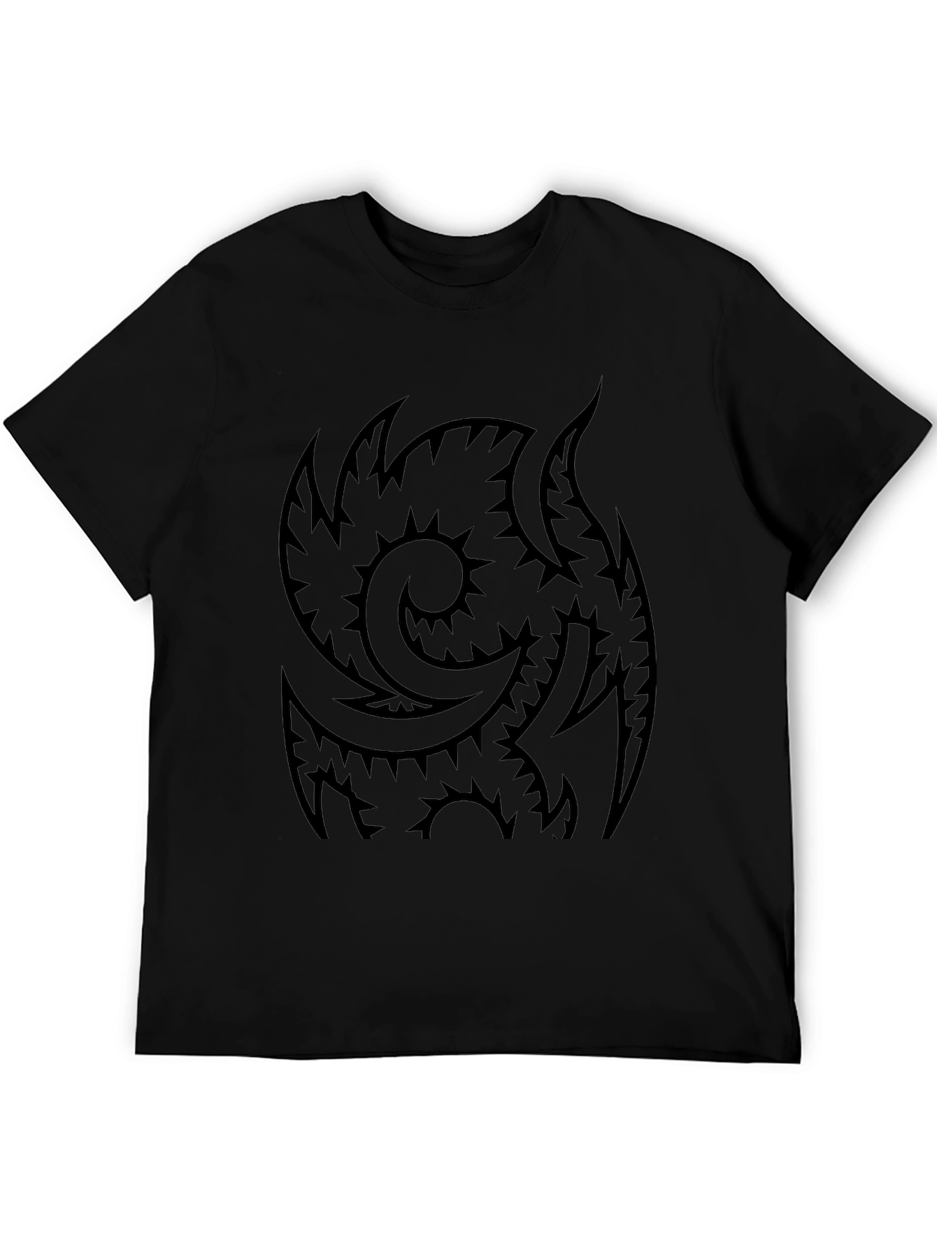 Tribal Tattoo Graphic Black T-Shirt