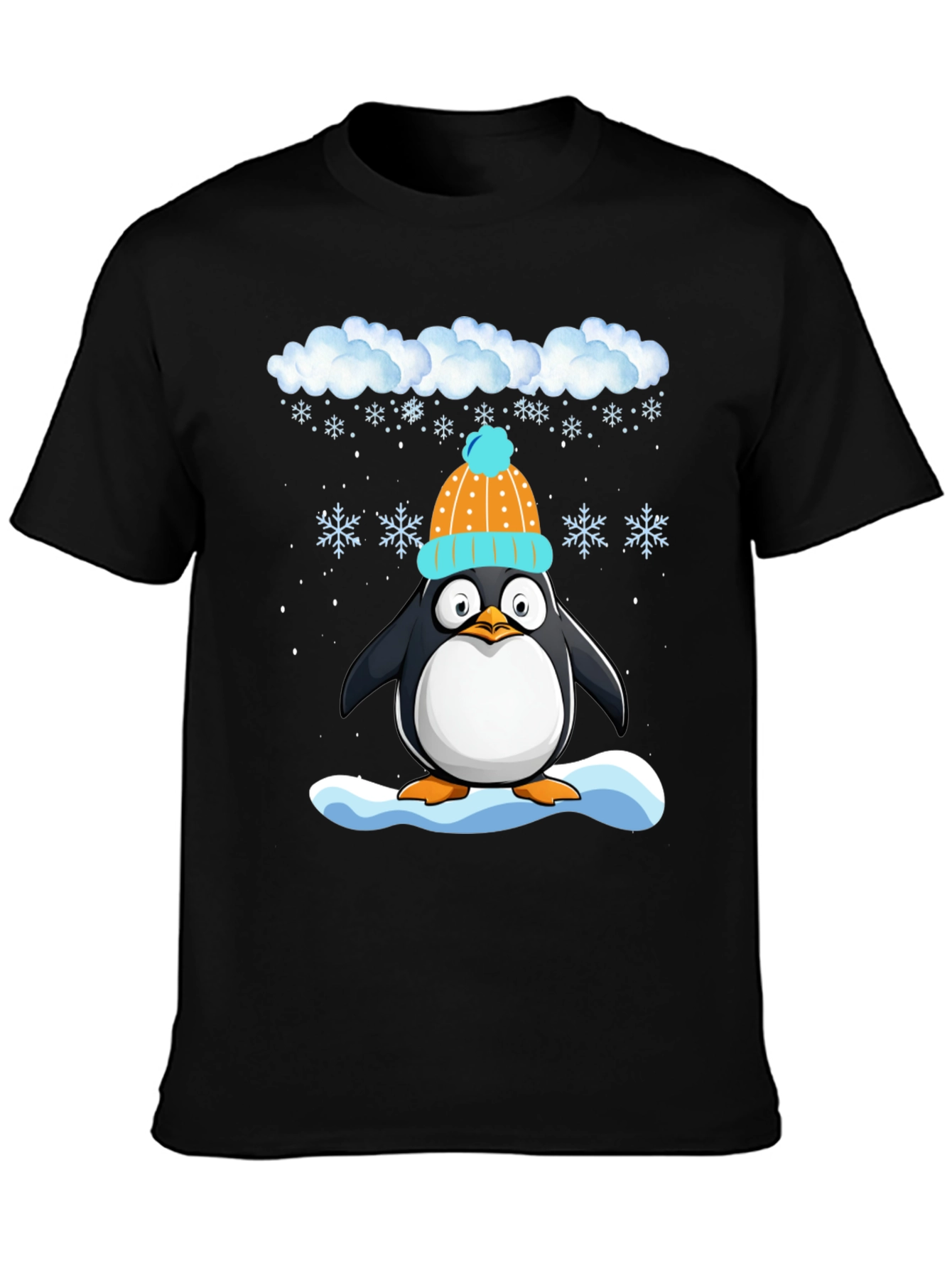 Winter Penguin T-Shirt - Cute Holiday Apparel