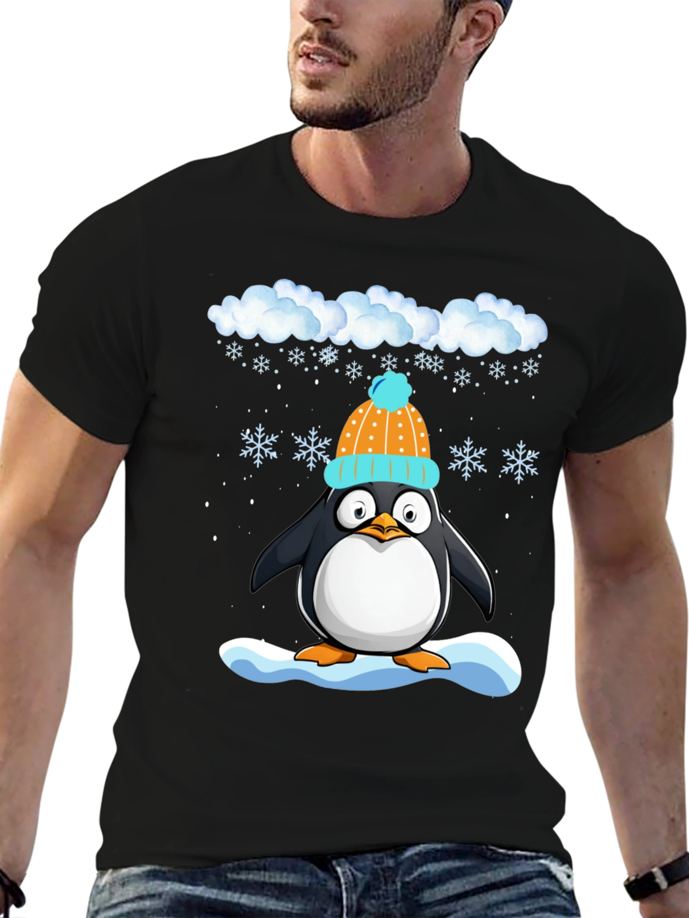 Winter Penguin T-Shirt - Cute Holiday Apparel