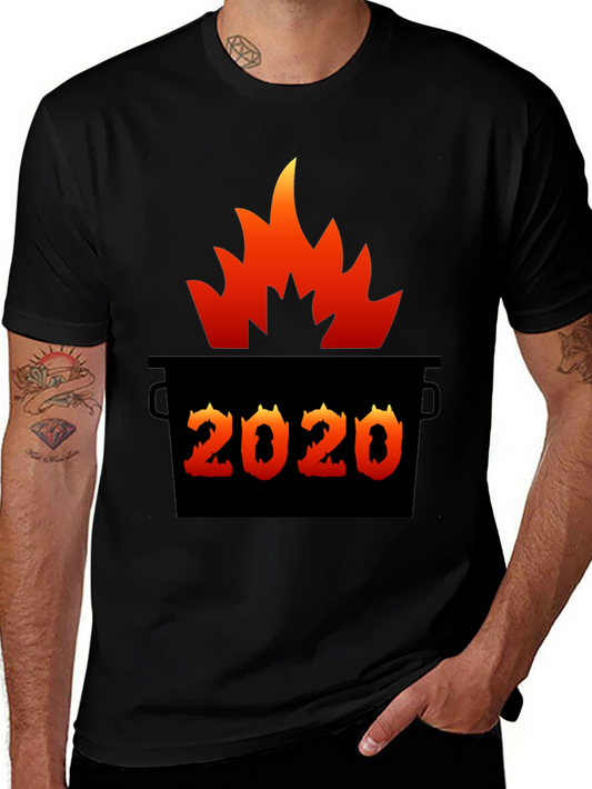 2020 Dumpster Fire T-Shirt Unisex Black Tee