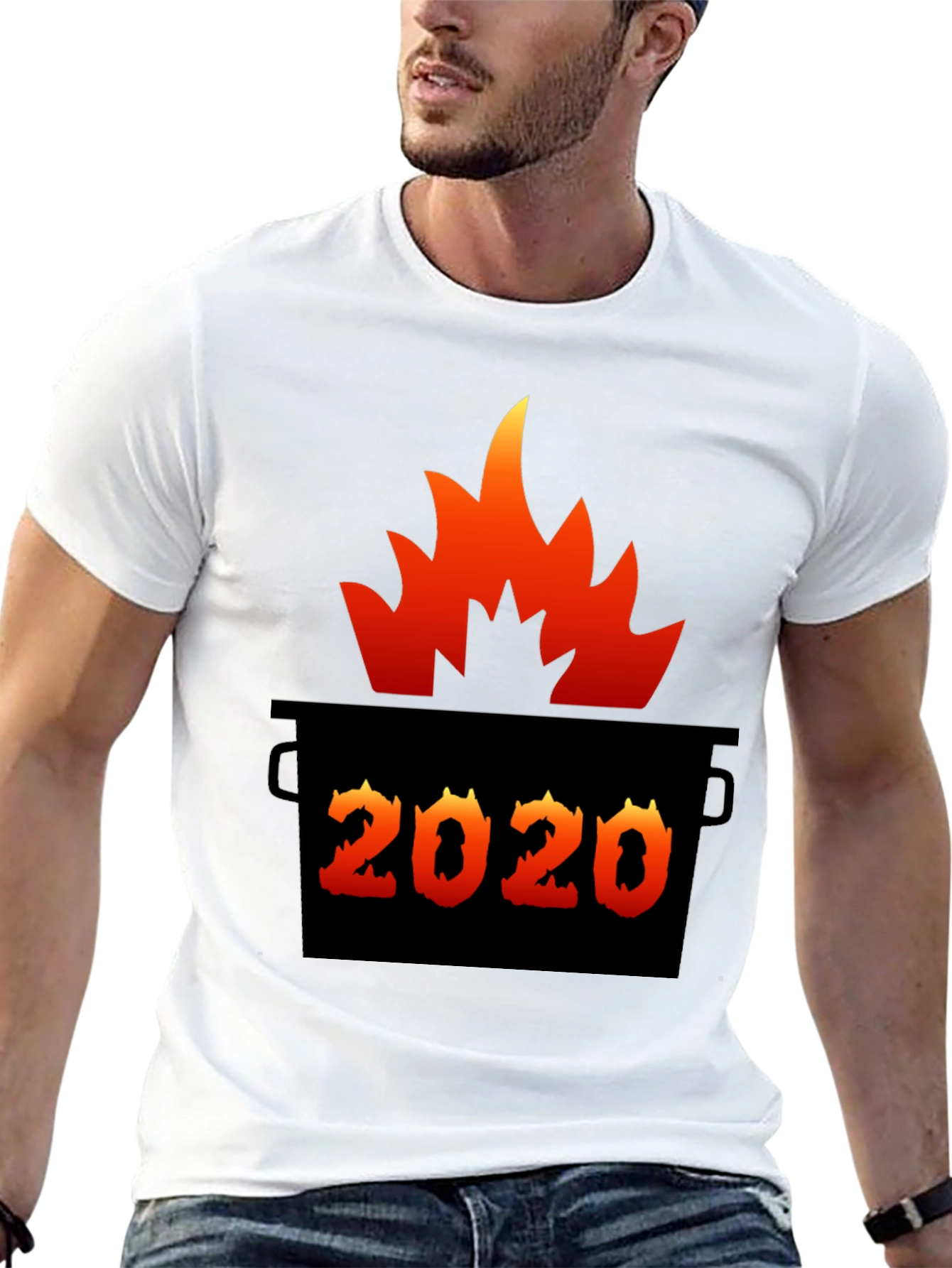 2020 Dumpster Fire T-Shirt Unisex Black Tee