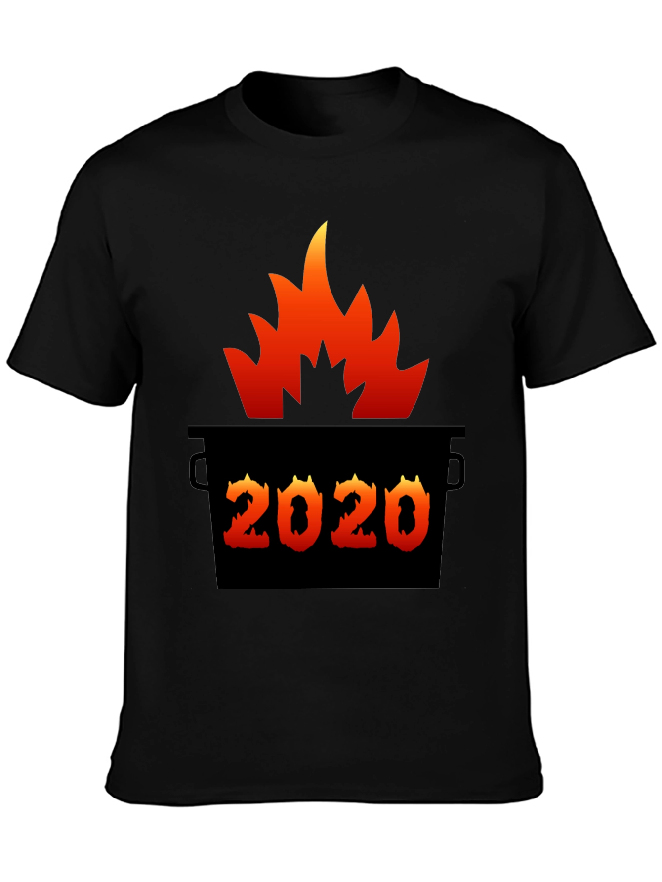 2020 Dumpster Fire T-Shirt Unisex Black Tee