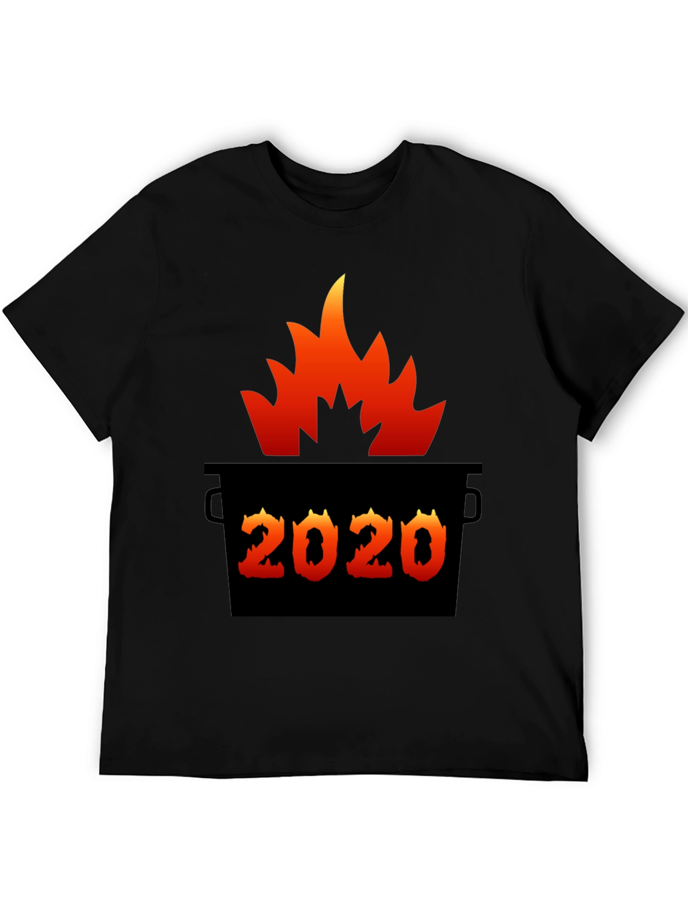 2020 Dumpster Fire T-Shirt Unisex Black Tee