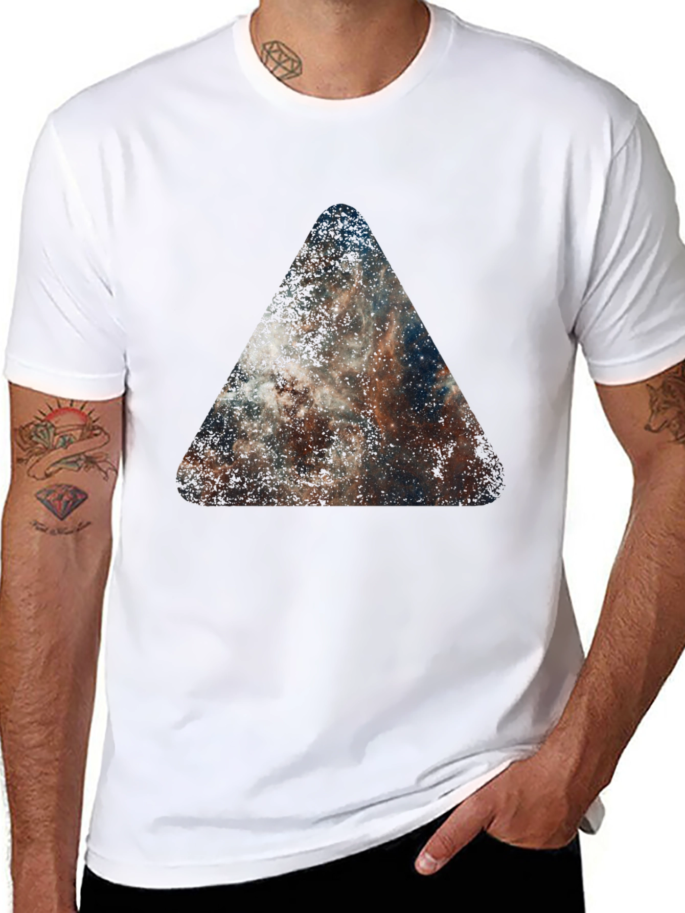 Nebula Triangle Black T-Shirt