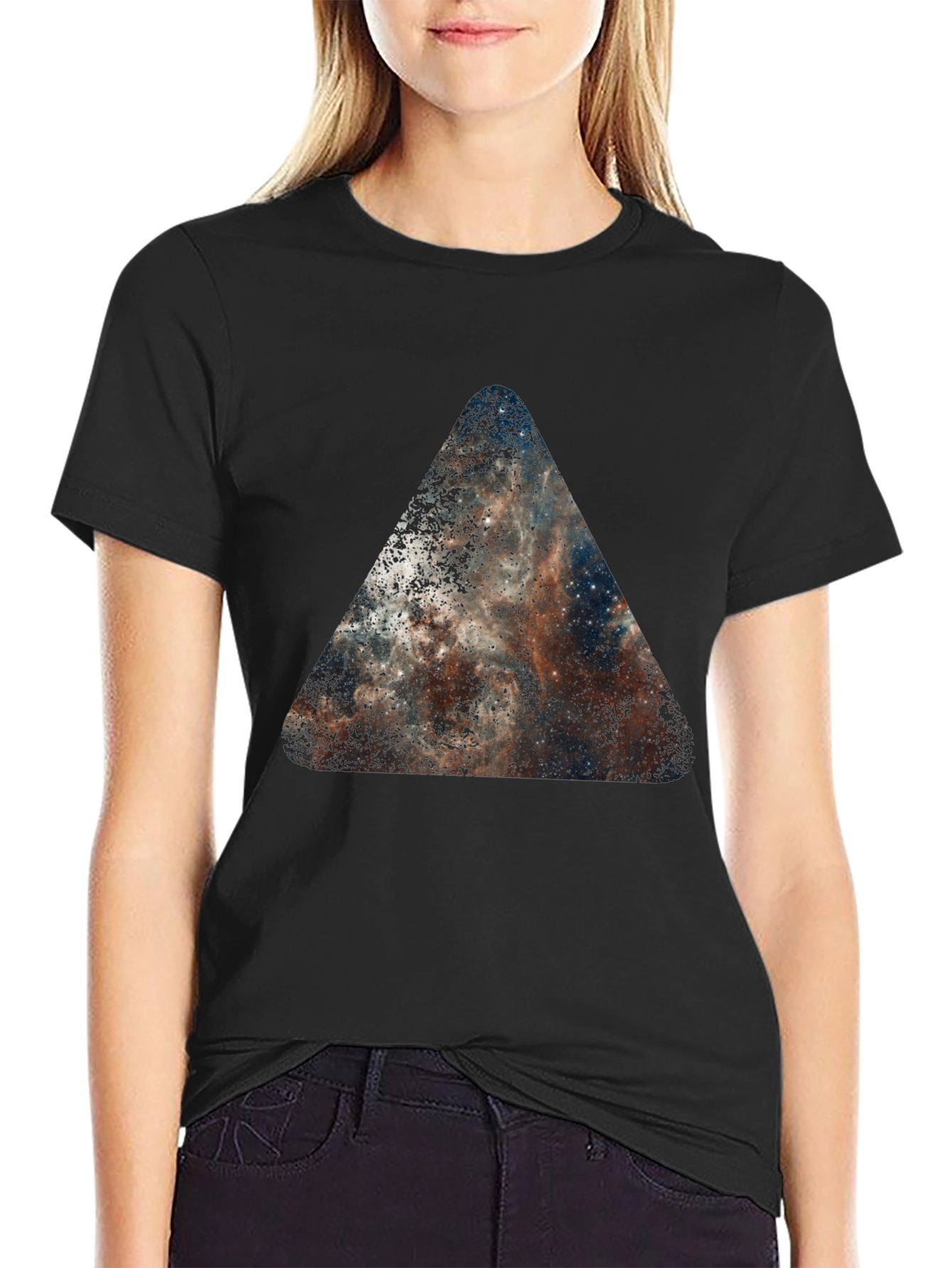 Nebula Triangle Black T-Shirt