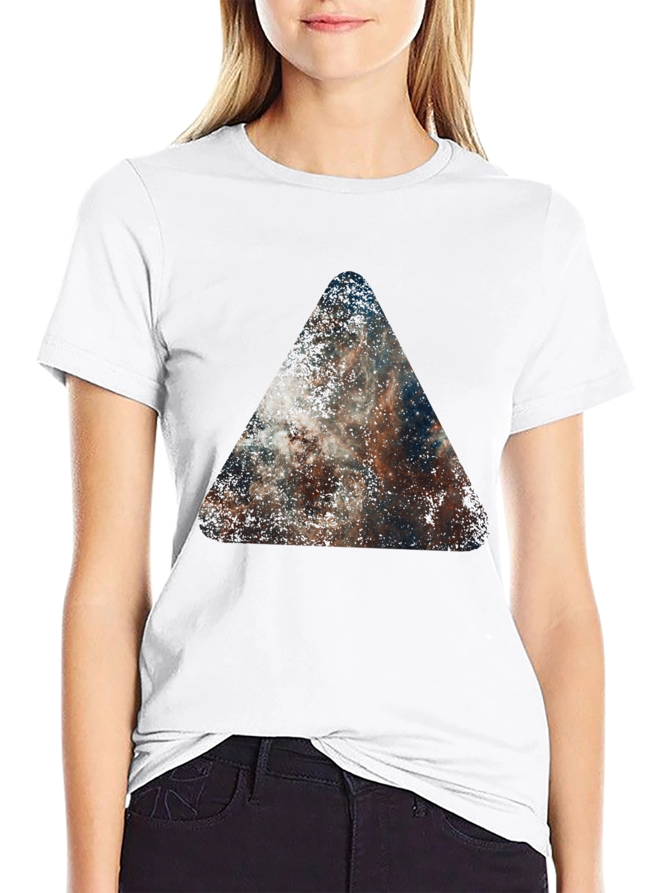 Nebula Triangle Black T-Shirt
