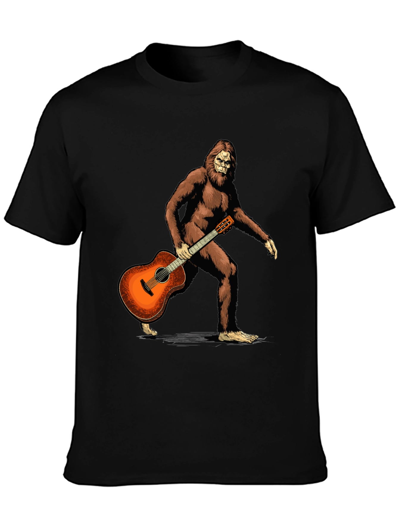 Sasquatch Guitarist Graphic Tee - Black