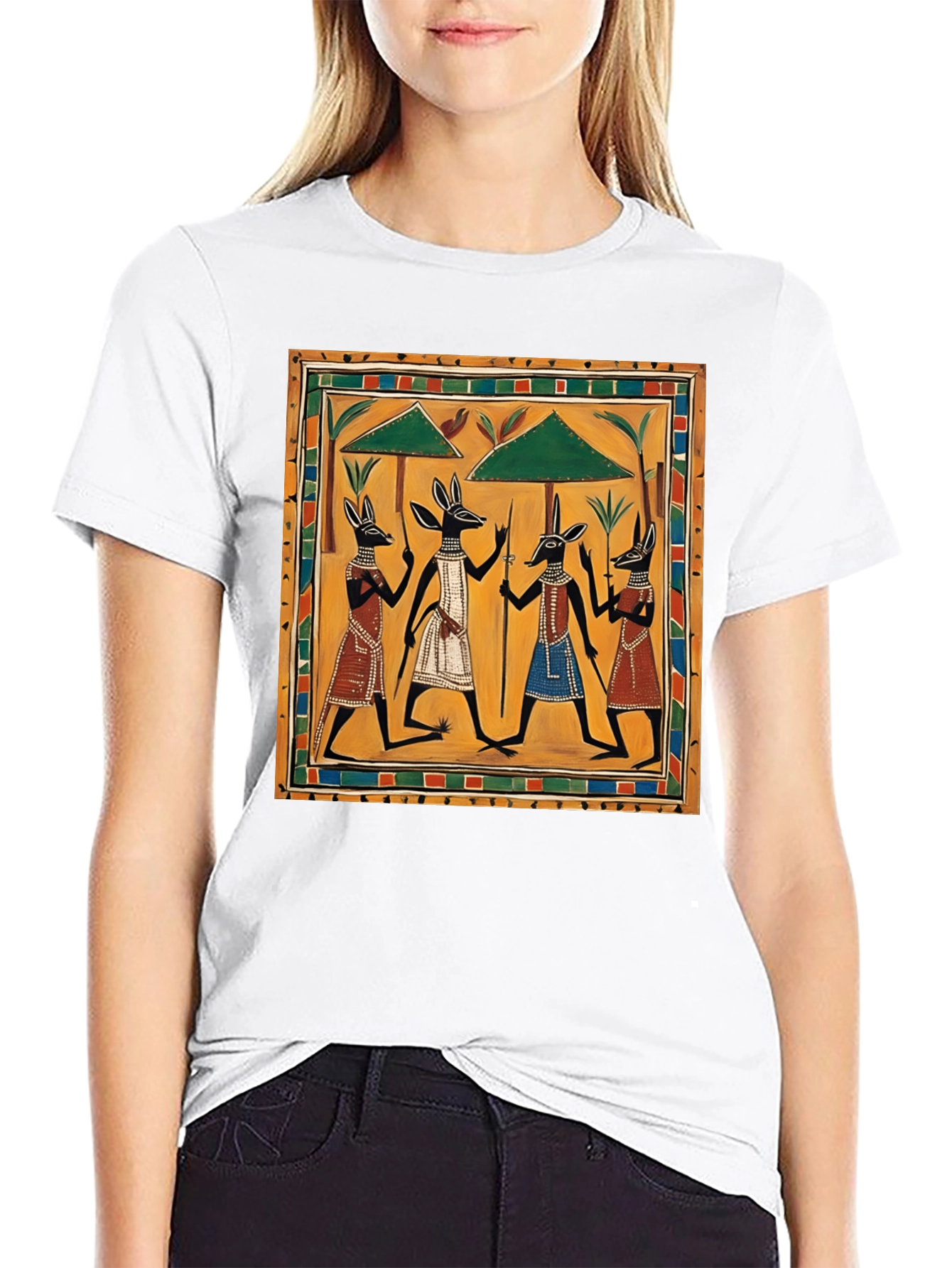 Egyptian Anubis Art Graphic Tee