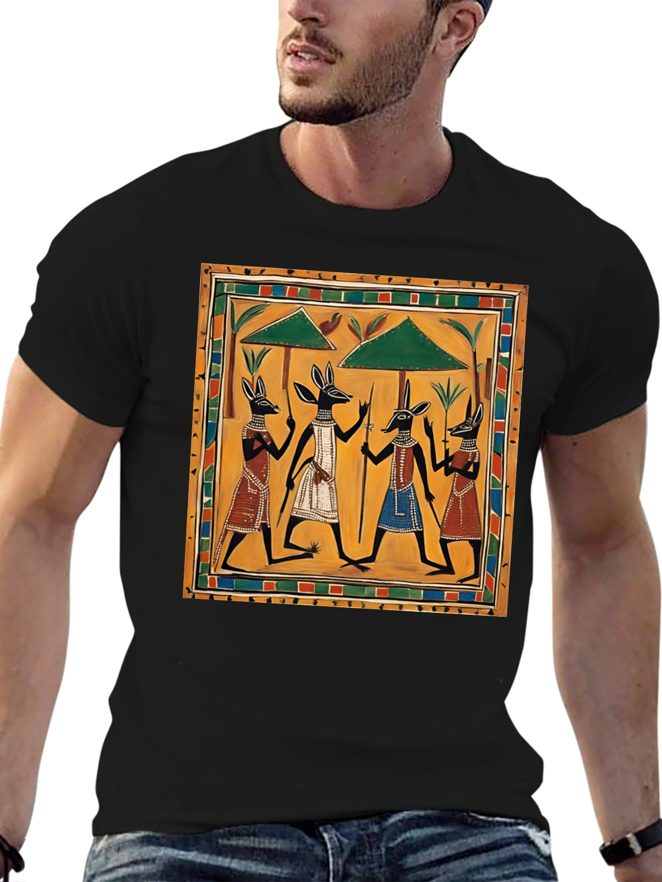 Egyptian Anubis Art Graphic Tee