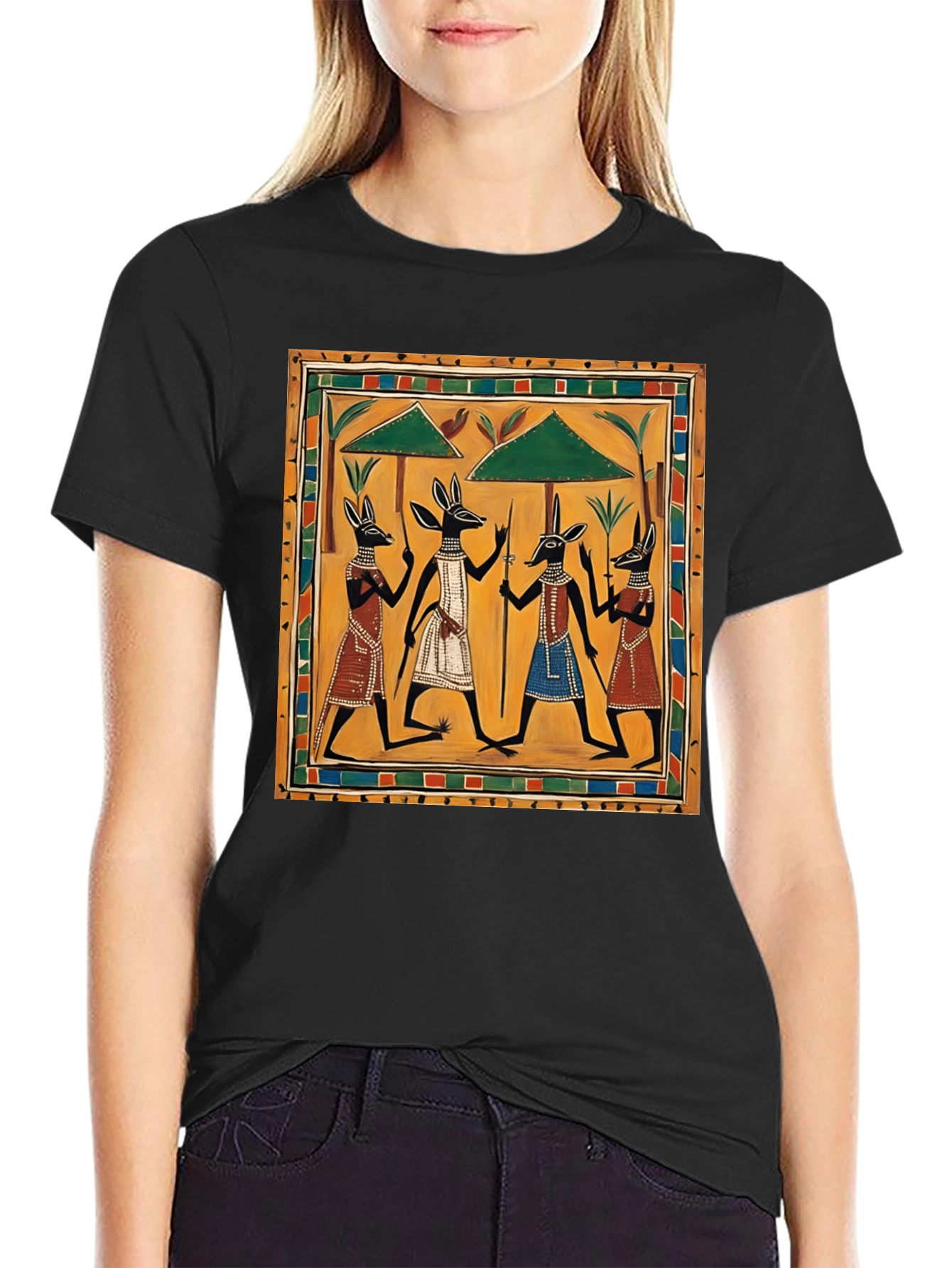 Egyptian Anubis Art Graphic Tee