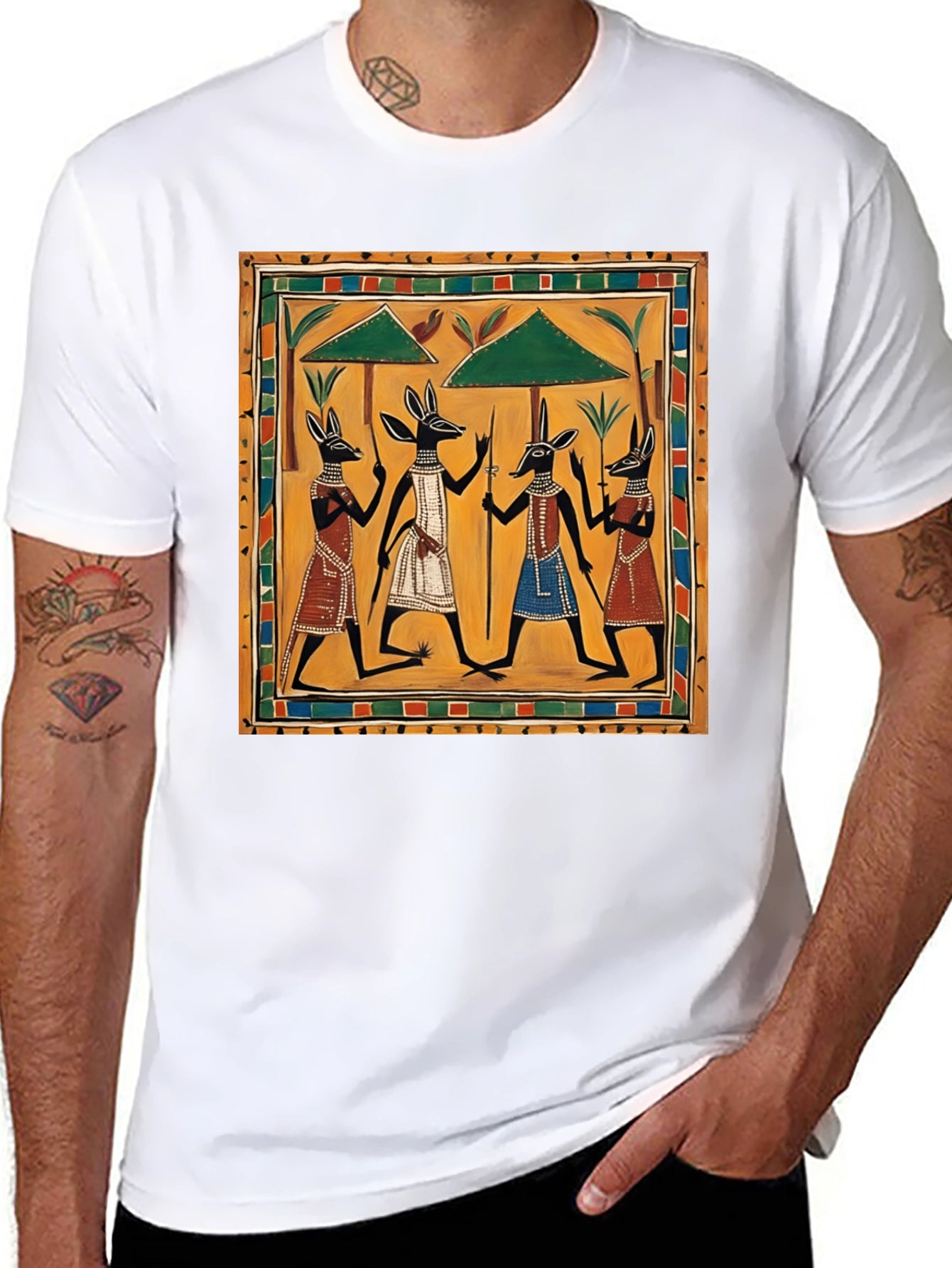 Egyptian Anubis Art Graphic Tee