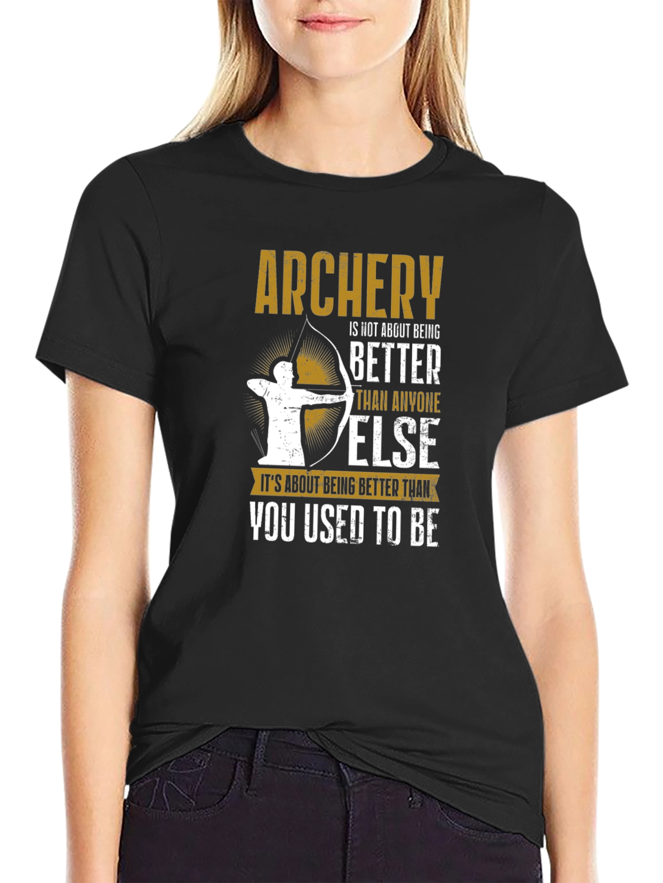 Archery T-Shirt: Focus on Self-Improvement